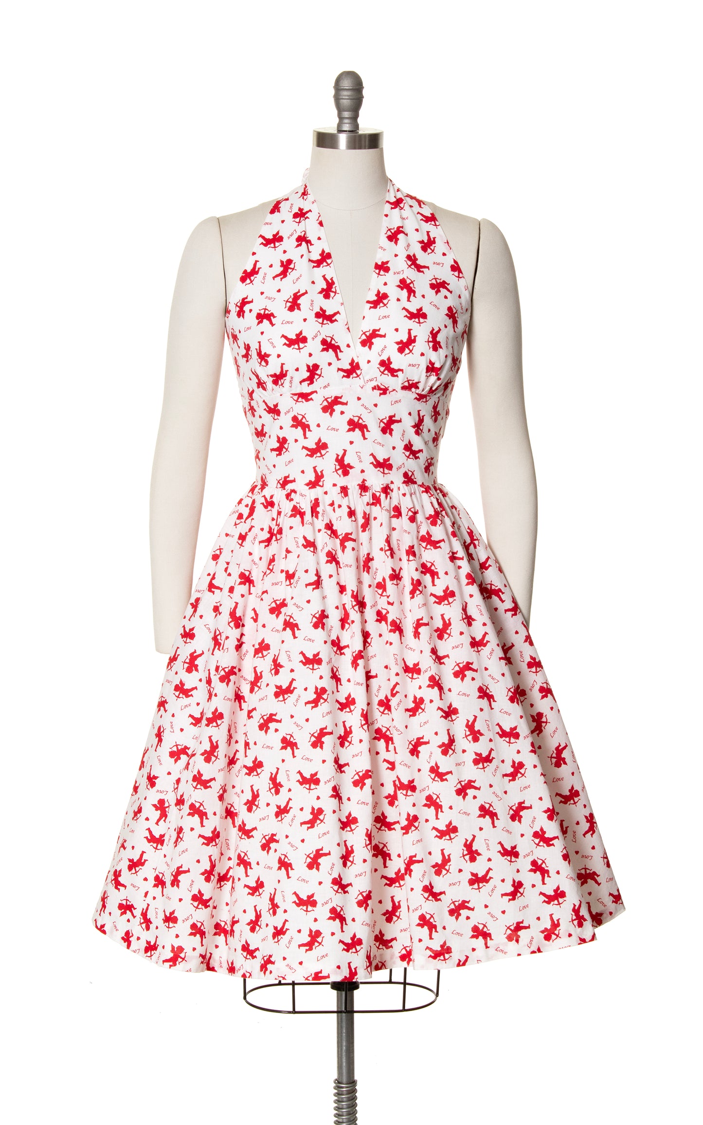 1950s Style Cupid Novelty Print Sundress with Pockets | medium