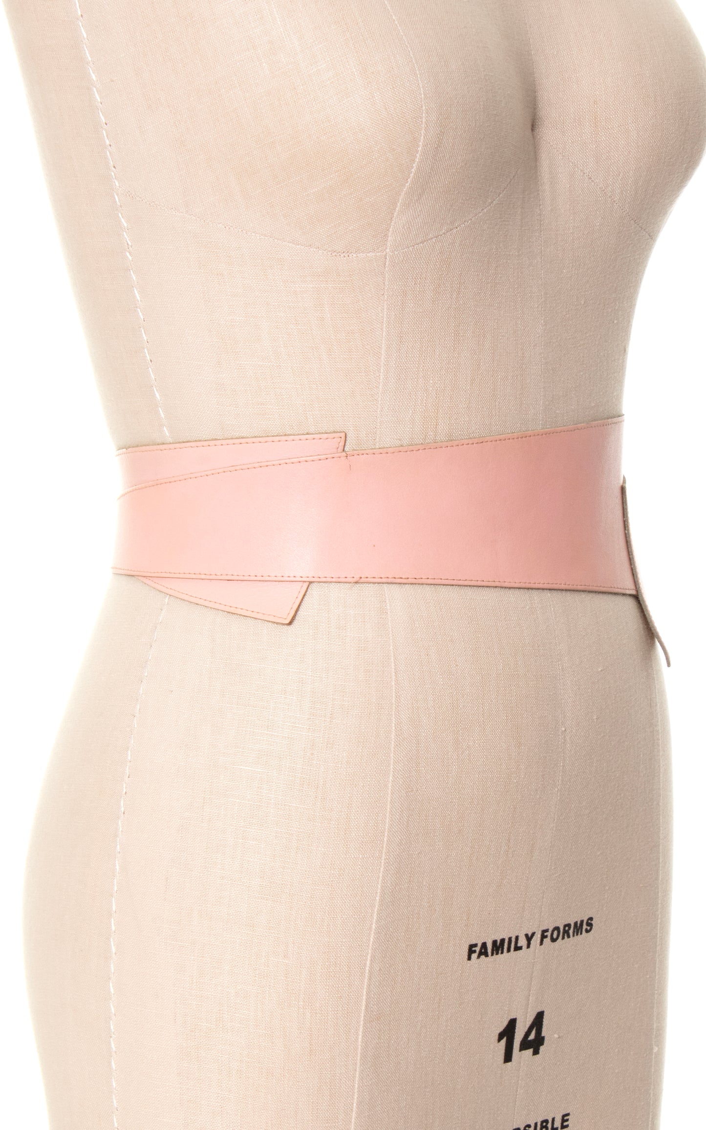 Vintage Pink Asymmetrical Cinch Belt | medium/large