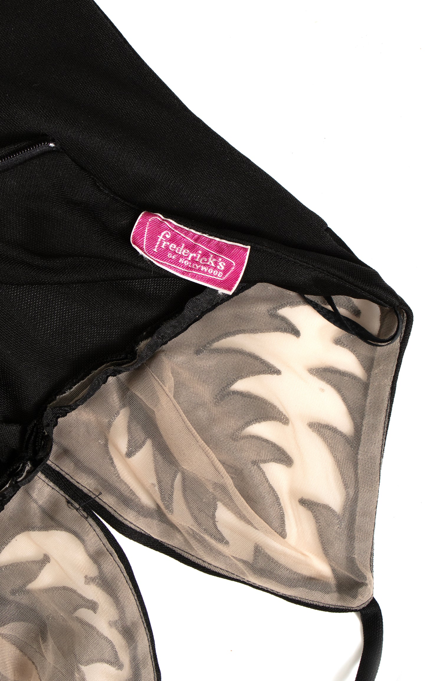 1970s FREDERICK'S OF HOLLYWOOD Sheer Flames Teddy | x-small/small