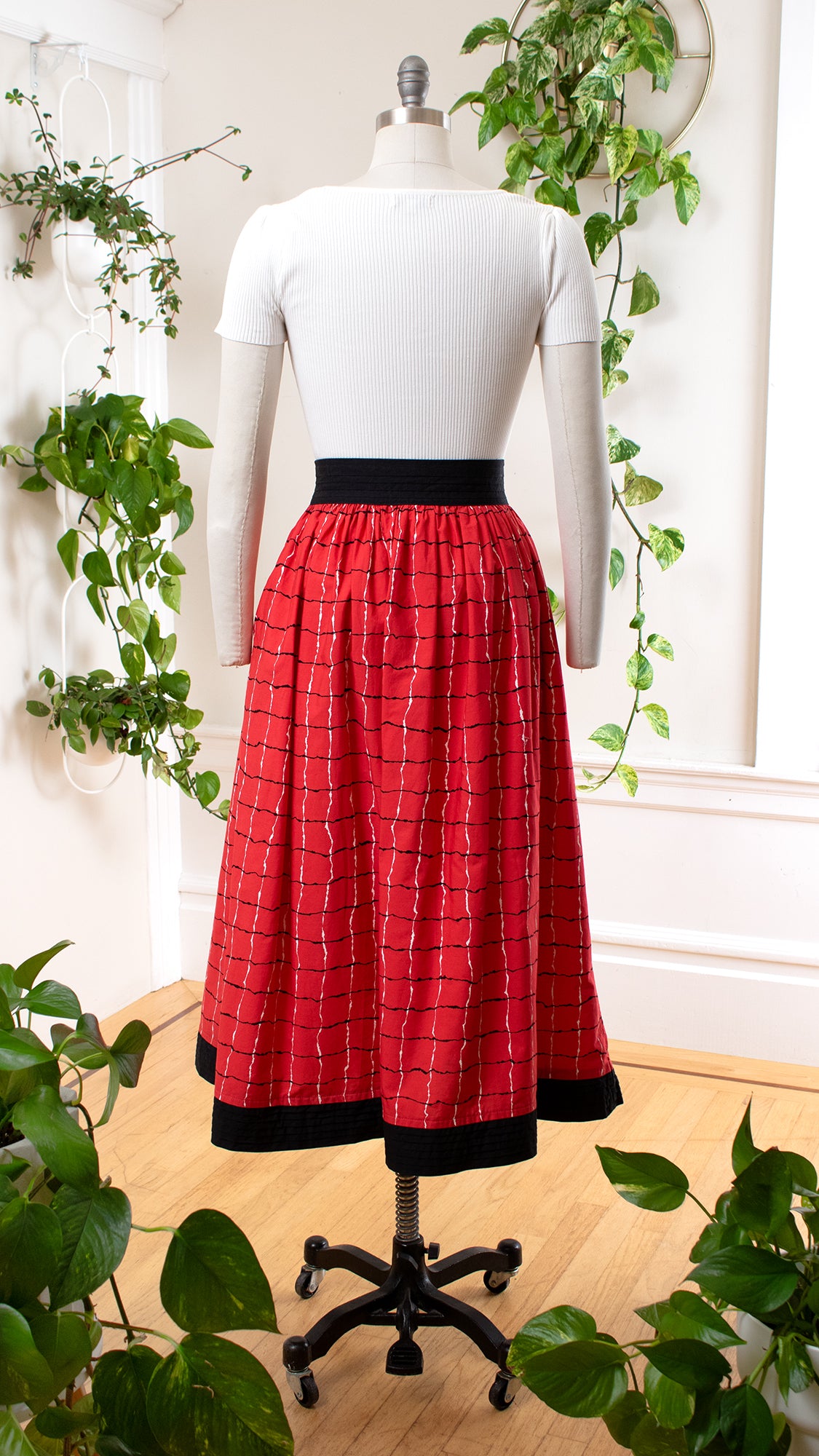 1980s JEANNE MARC Plaid Skirt | small