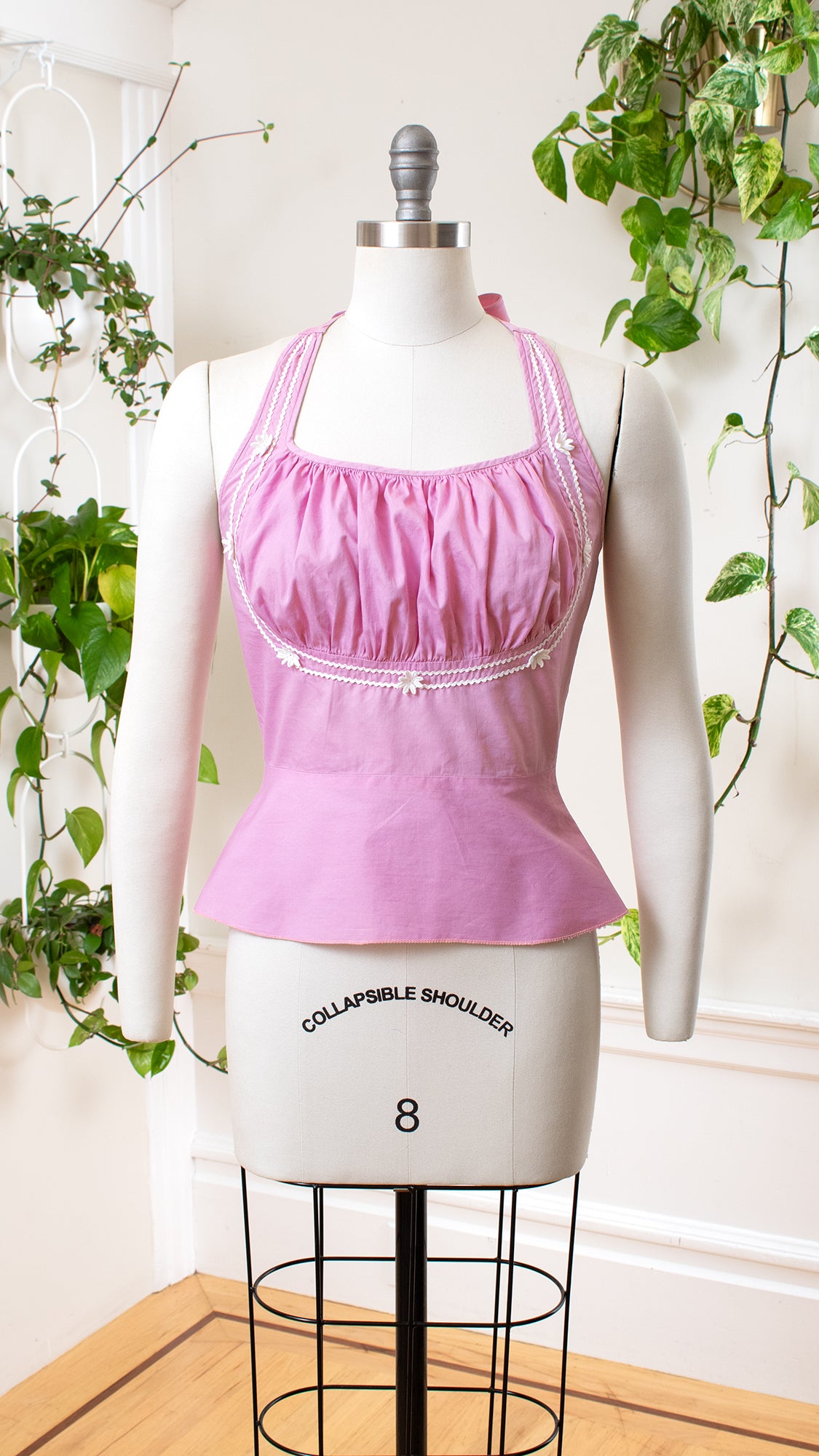 1950s Purple-Pink Halter Top | small