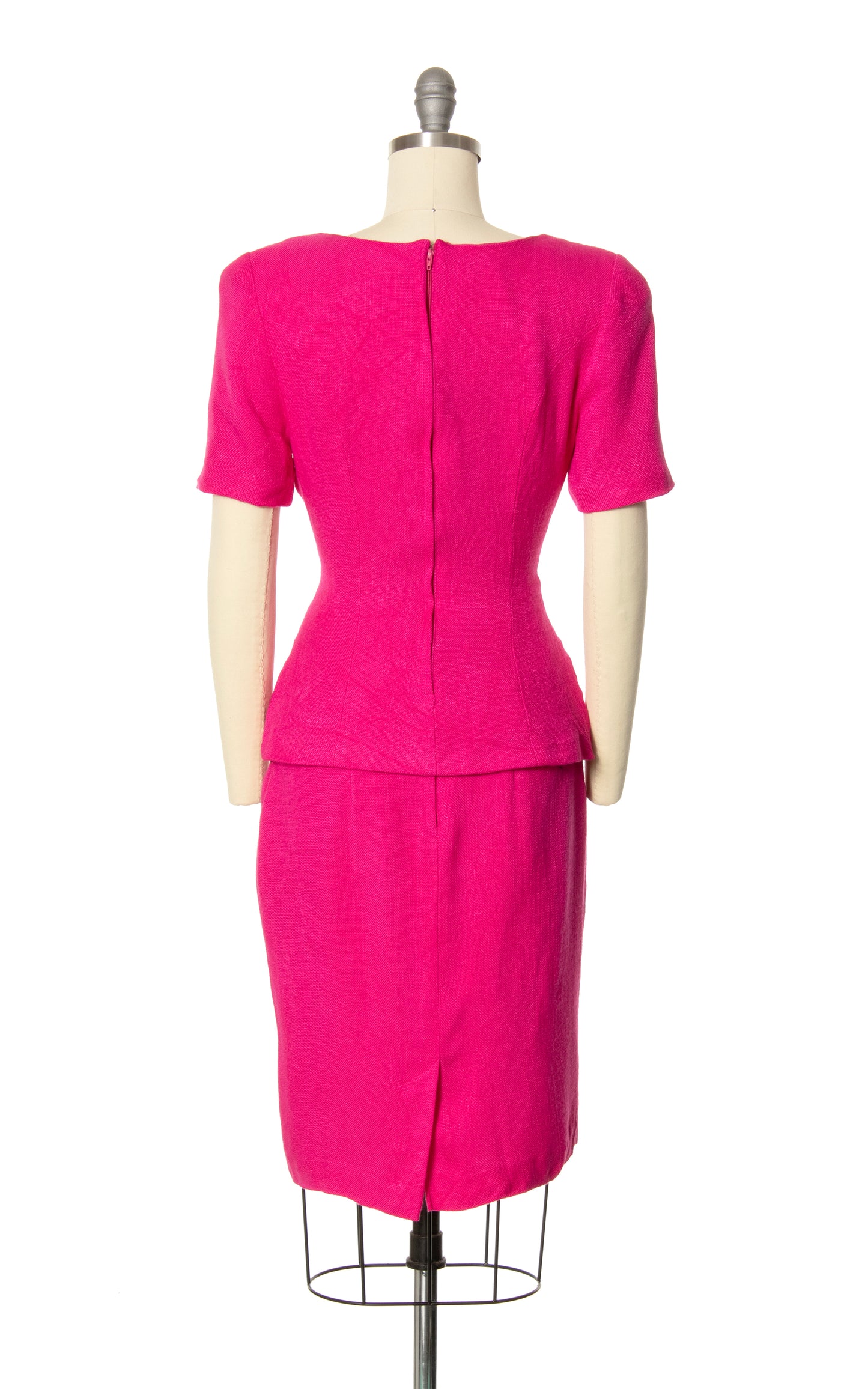 1980s Hot Pink Skirt Set | small