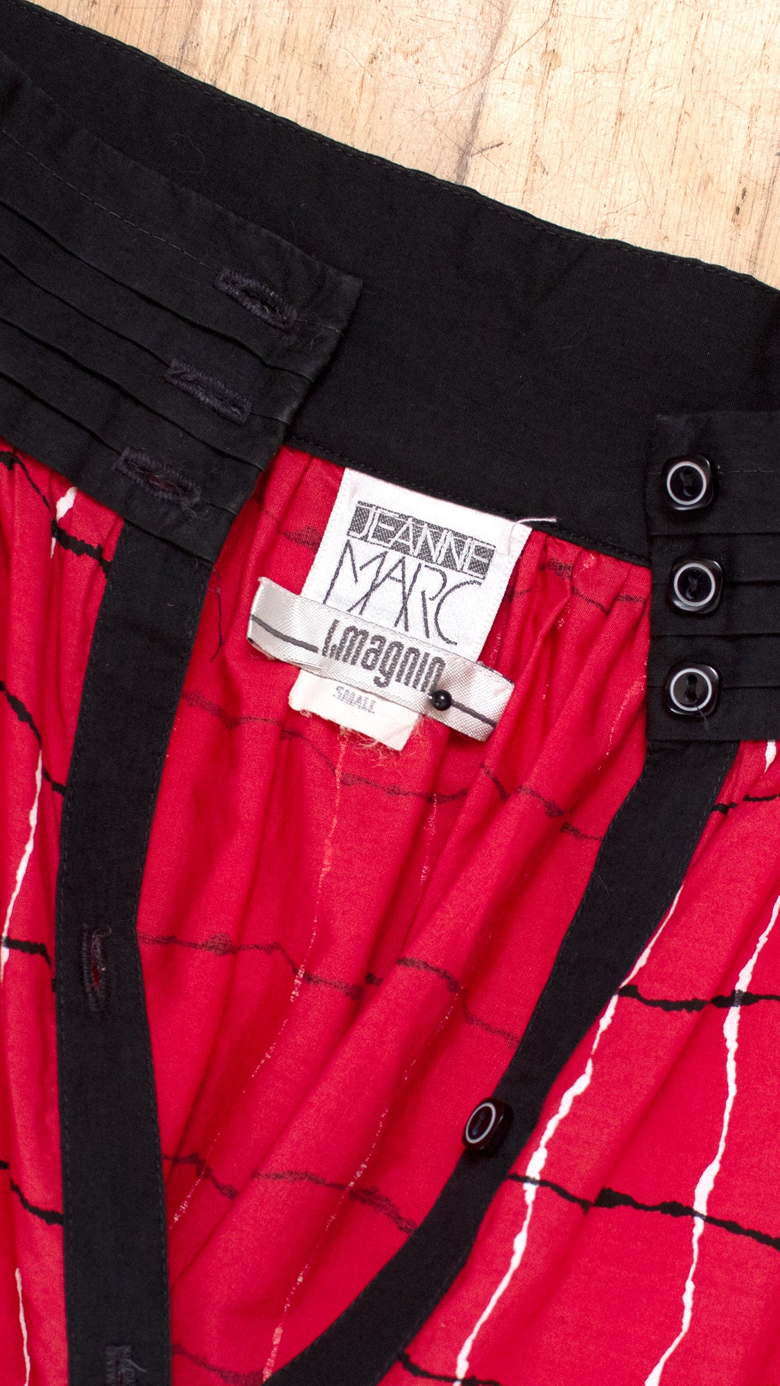1980s JEANNE MARC Plaid Skirt | small