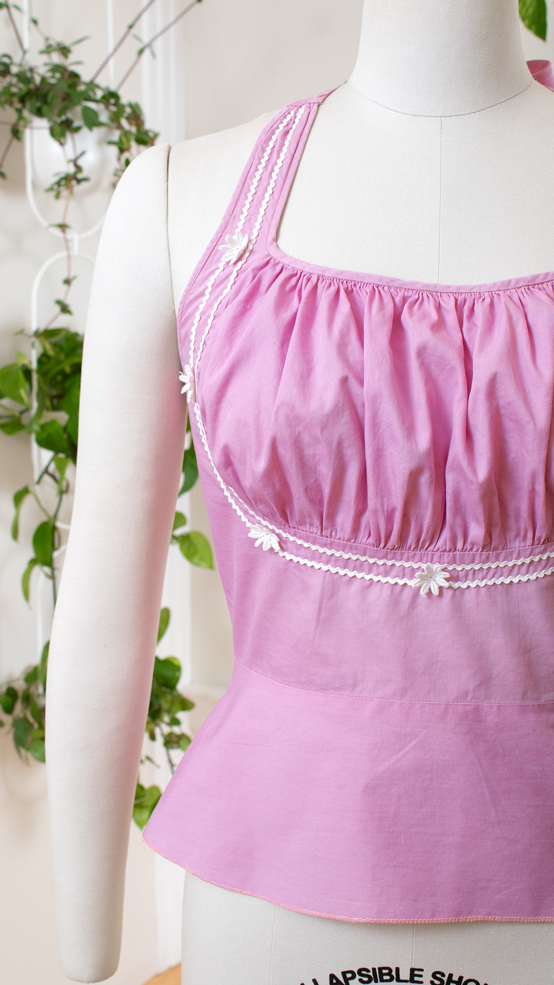 1950s Purple-Pink Halter Top | small