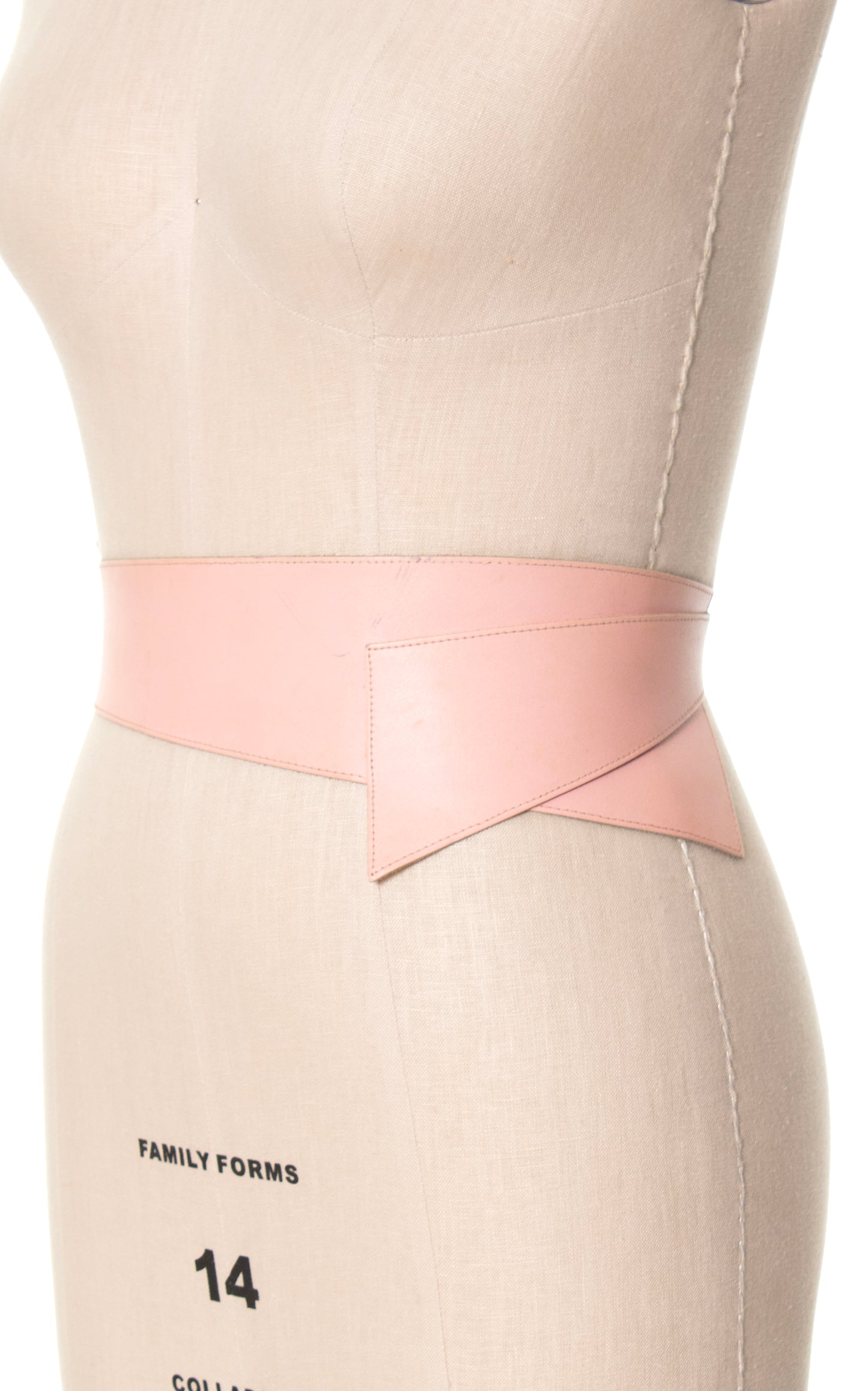 Vintage Pink Asymmetrical Cinch Belt | medium/large
