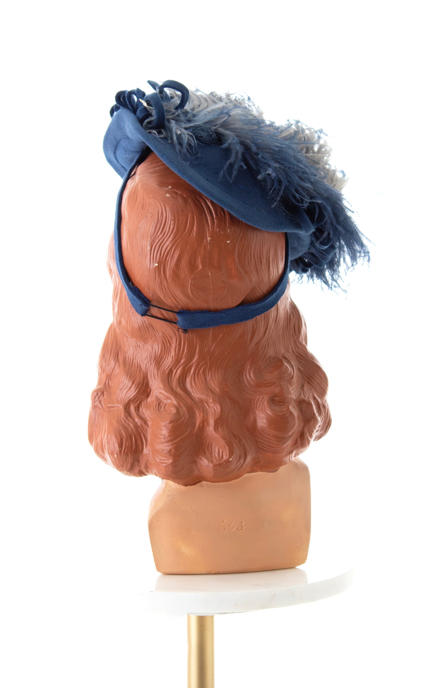 1940s Feathered Loopty Wool Felt Tilt Hat