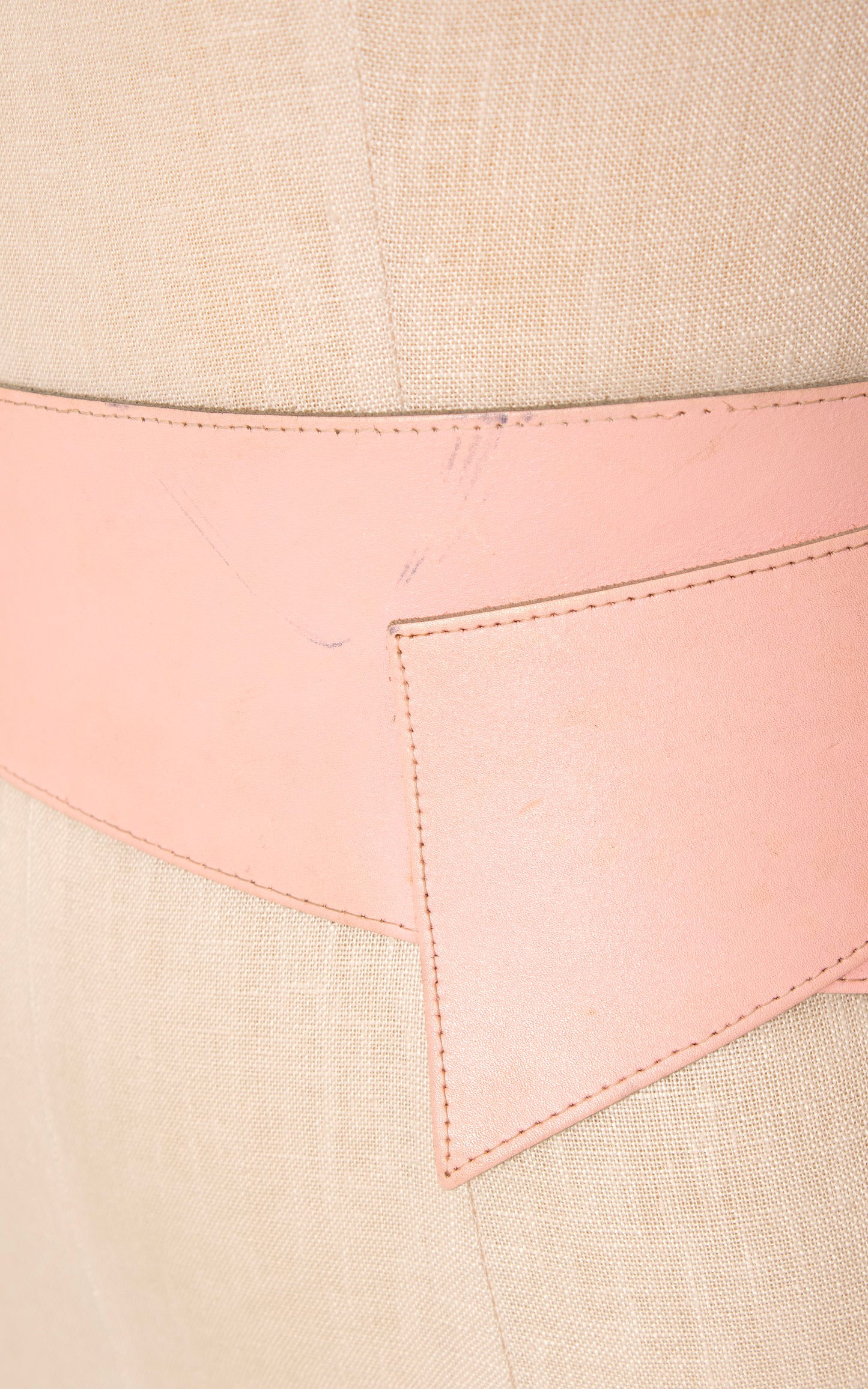 Vintage Pink Asymmetrical Cinch Belt | medium/large