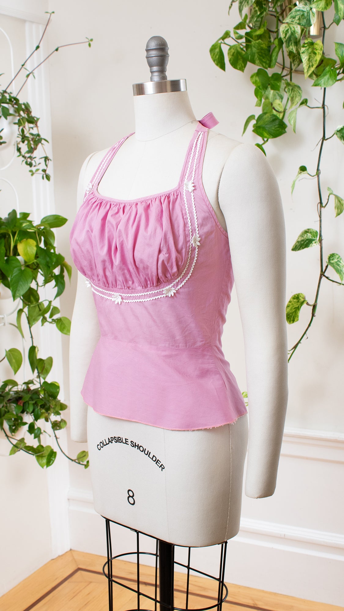 1950s Purple-Pink Halter Top | small