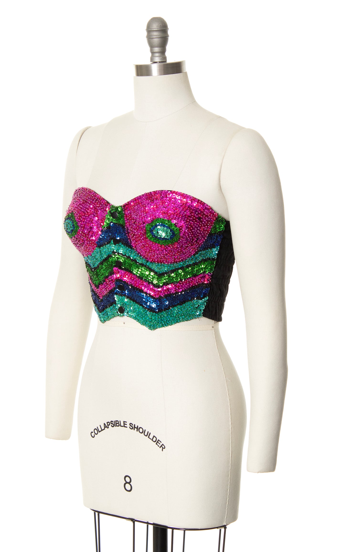 1980s Sequin Beaded Ta-Tas Bustier | small/medium