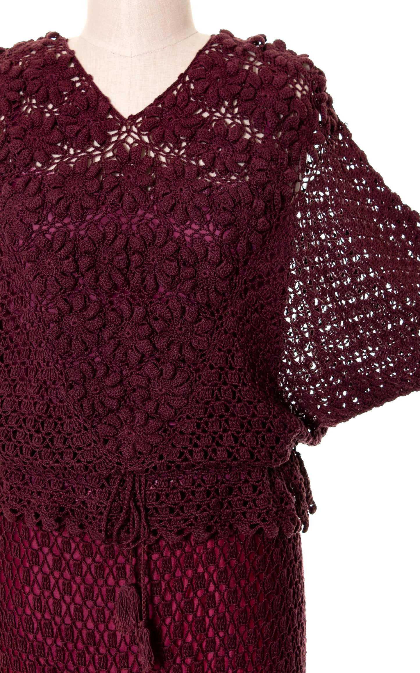 NEW ARRIVAL || 1970s Open Knit Sweater & Skirt Set | x-large