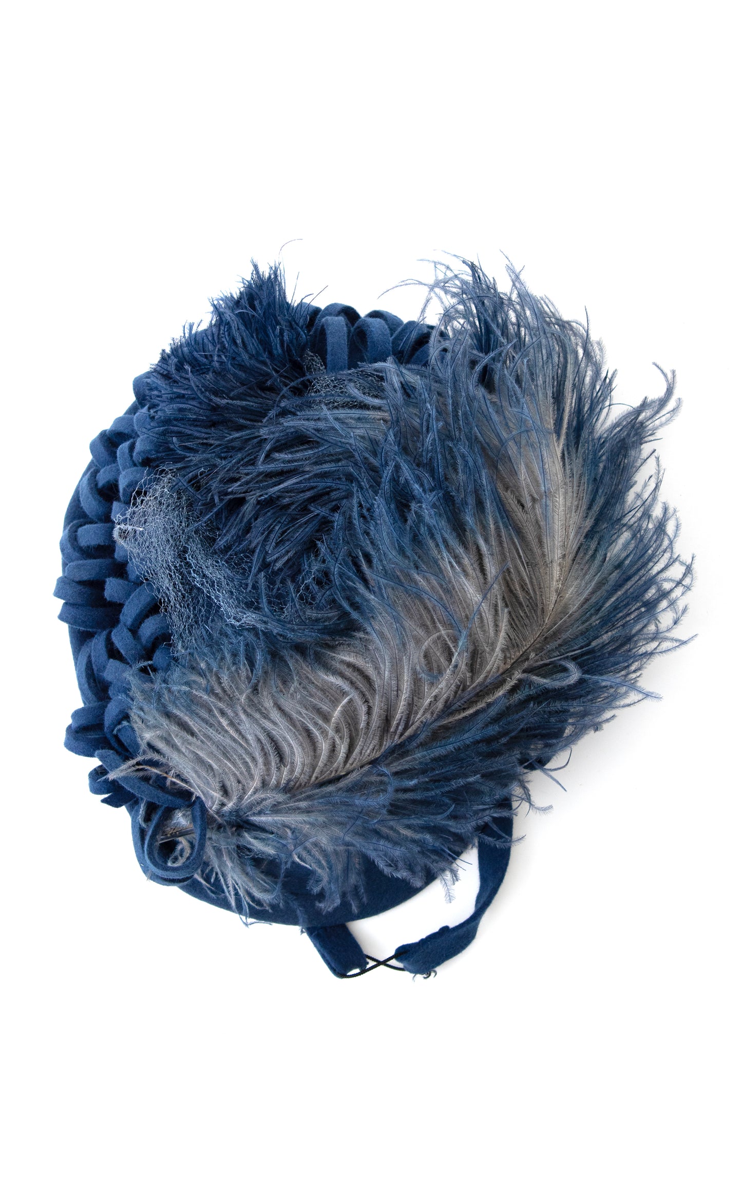 1940s Feathered Loopty Wool Felt Tilt Hat