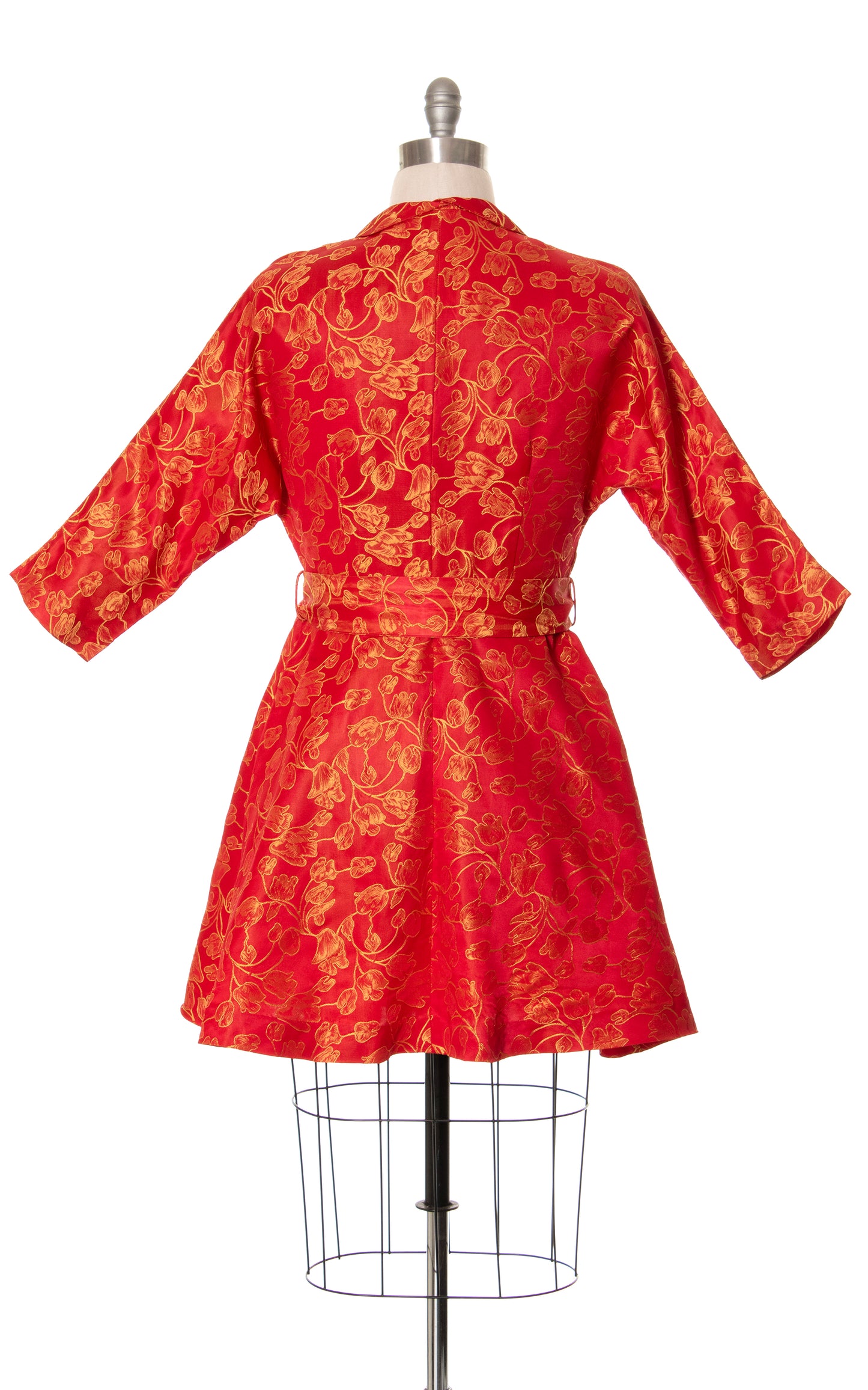 1960s Floral Jacquard Hostess Jacket | medium