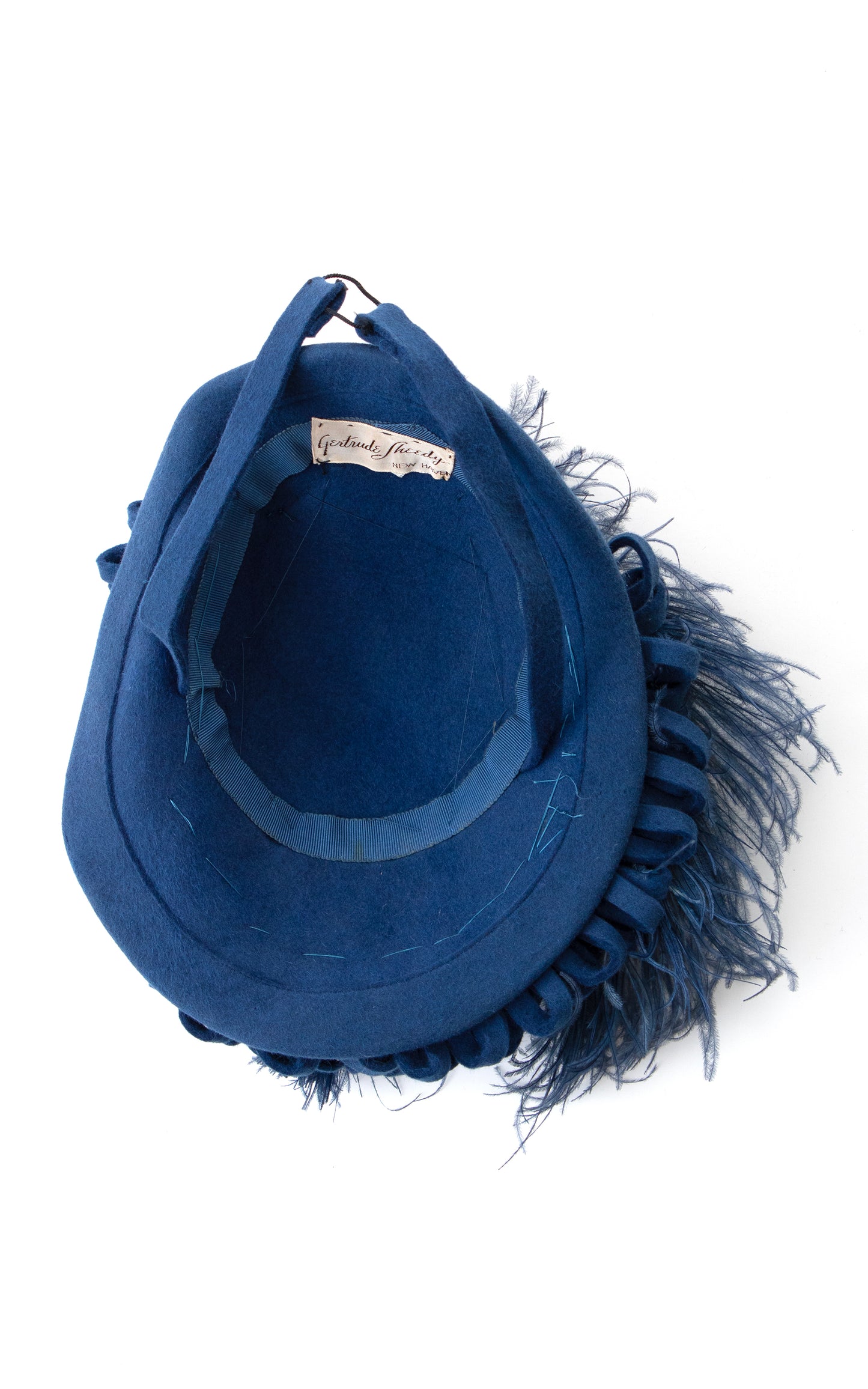 1940s Feathered Loopty Wool Felt Tilt Hat