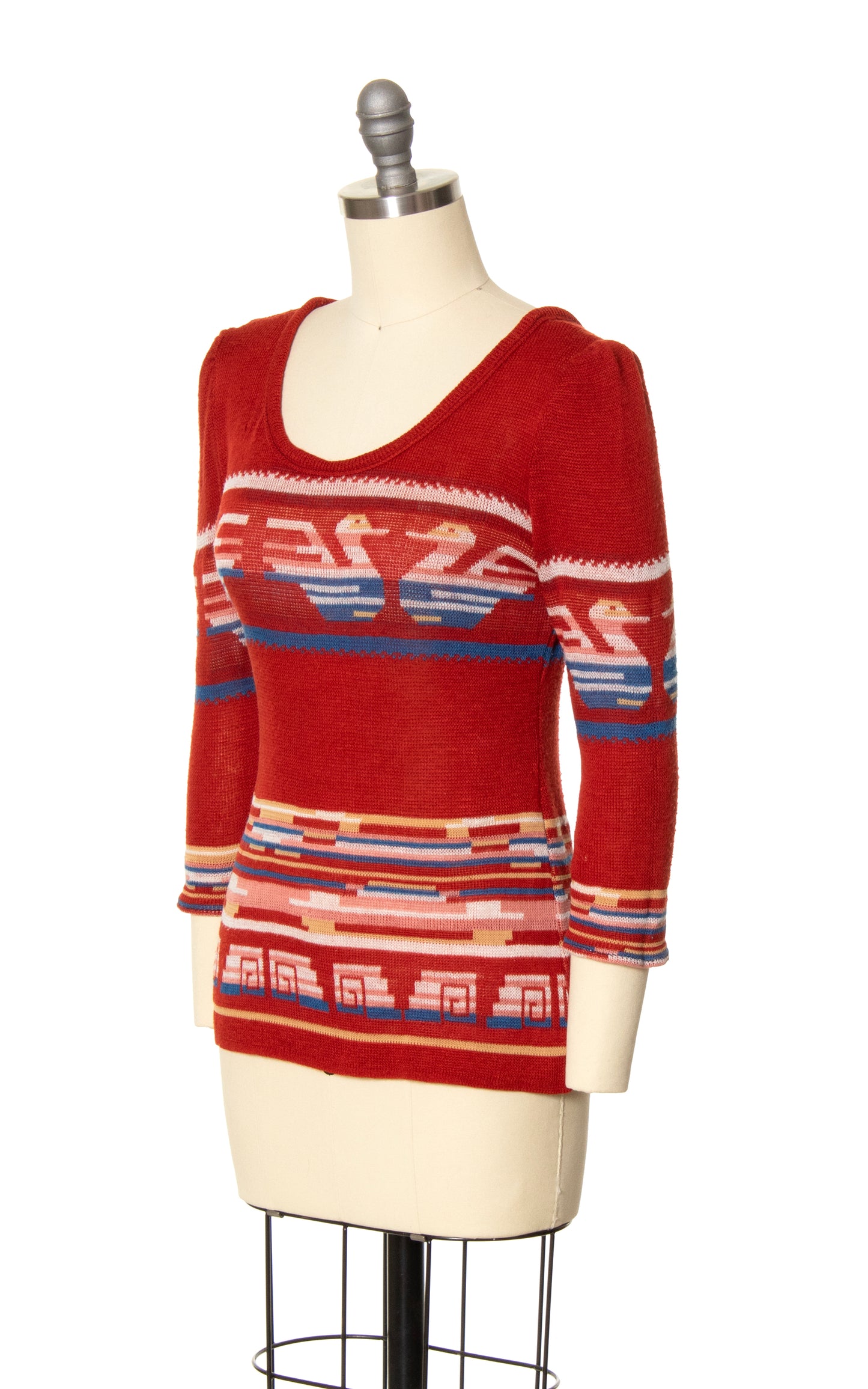 1970s Swan Novelty Sweater | x-small/small