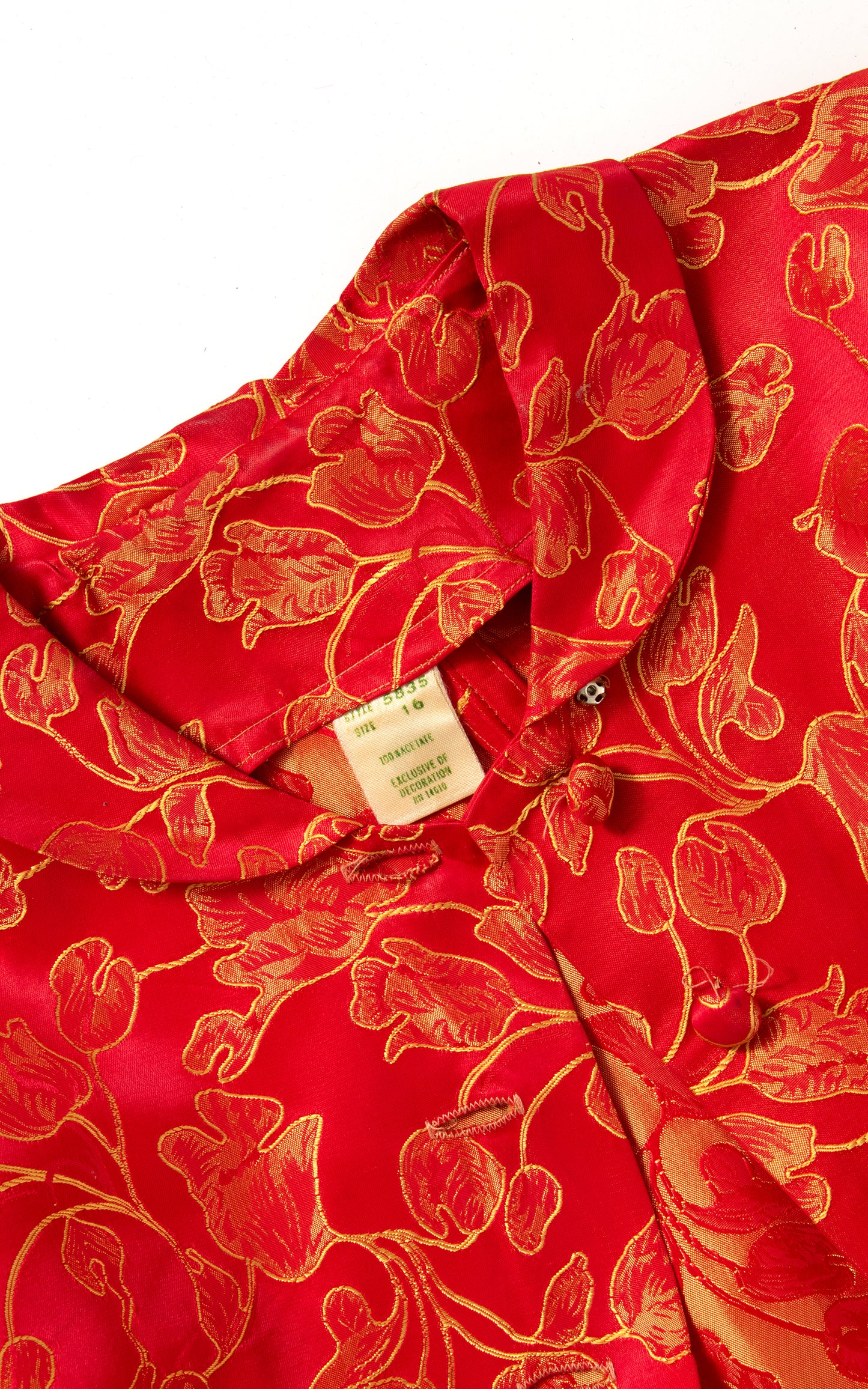 1960s Floral Jacquard Hostess Jacket | medium