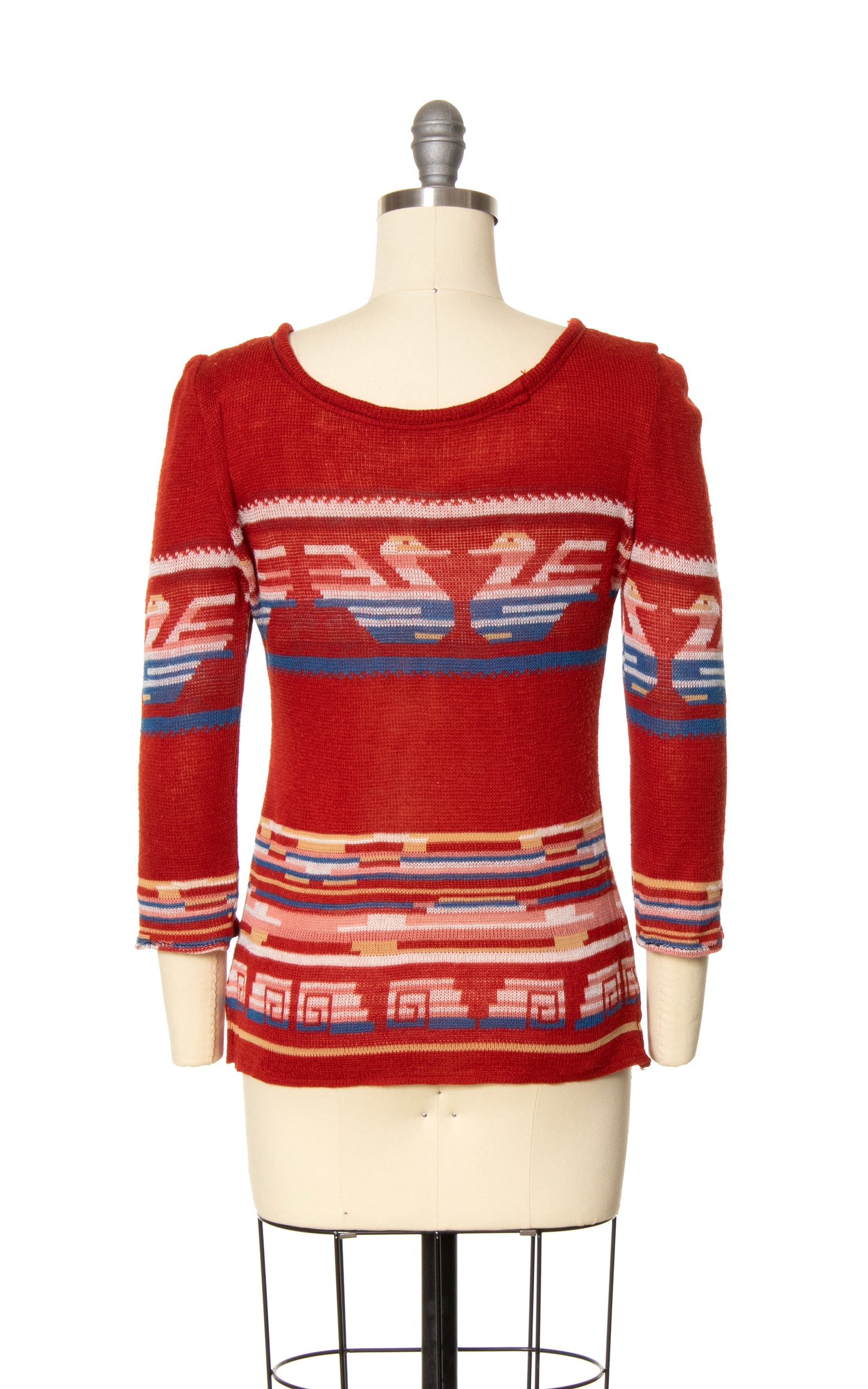 1970s Swan Novelty Sweater | x-small/small