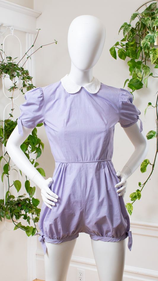 1940s Pastel Purple Romper | small
