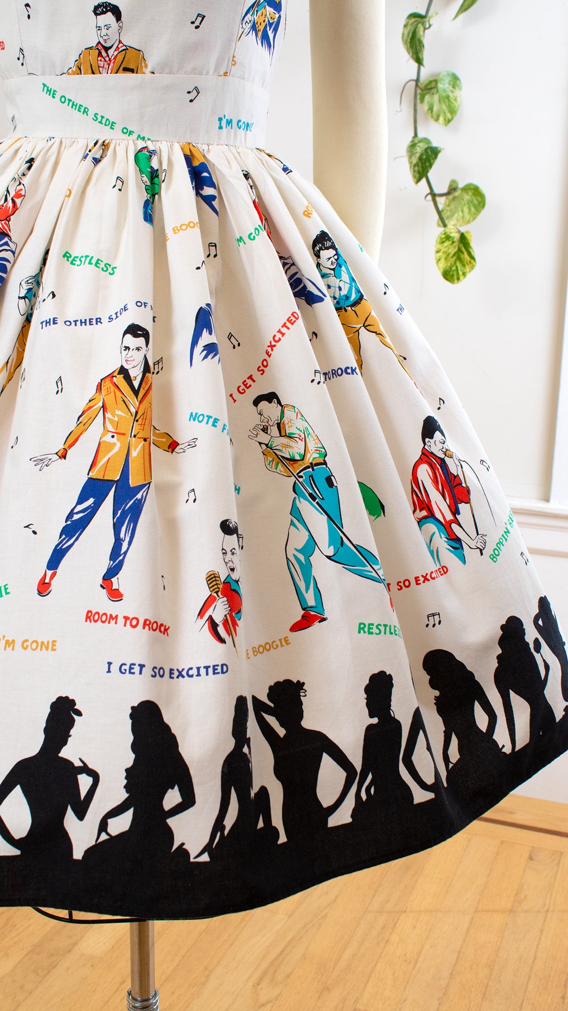 Modern BERNIE DEXTER Rockabilly Novelty Print Sundress | x-small/small