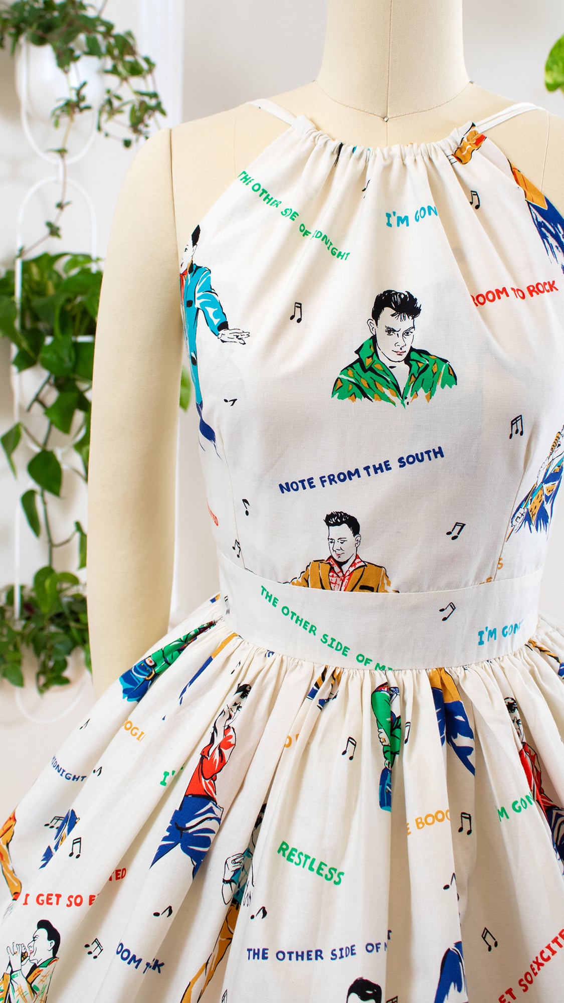 Modern BERNIE DEXTER Rockabilly Novelty Print Sundress | x-small/small