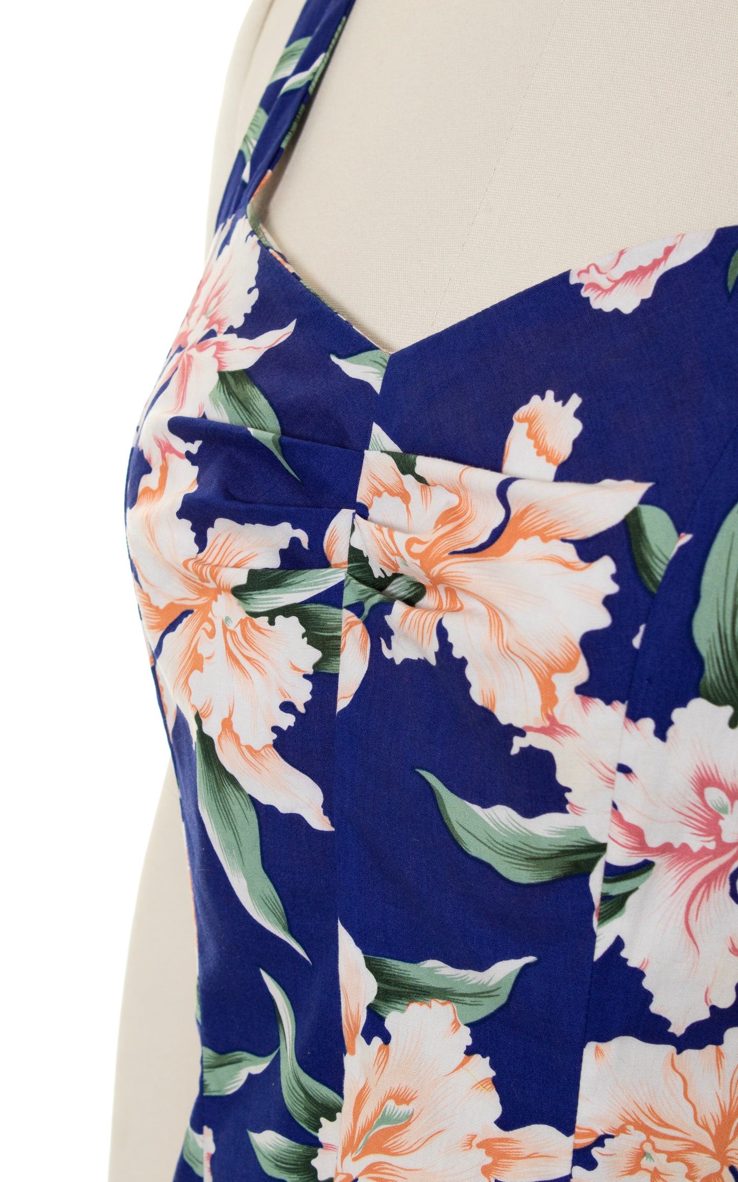 1980s Hawaiian Shirred Skater Dress | small/medium