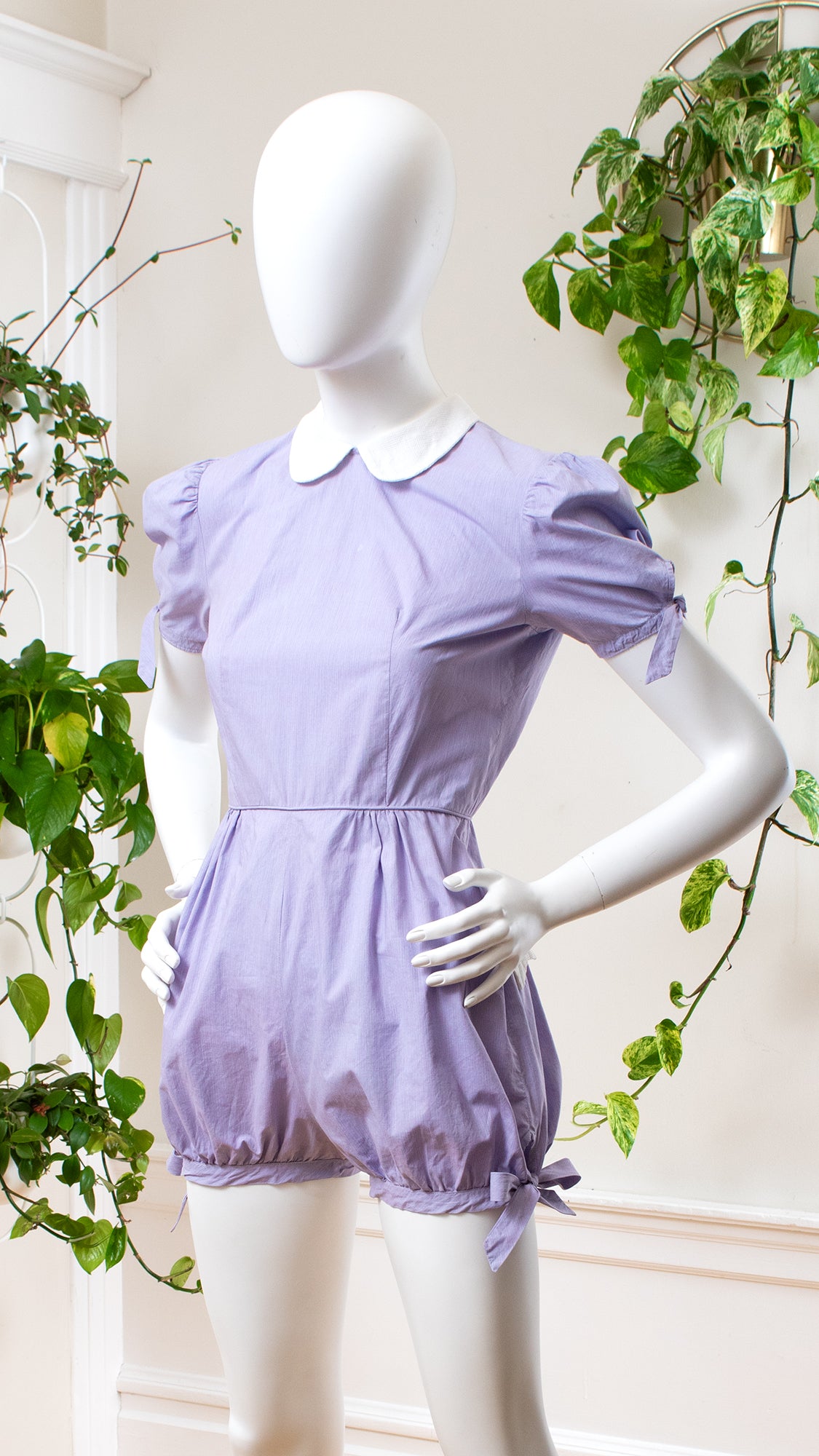 1940s Pastel Purple Romper | small