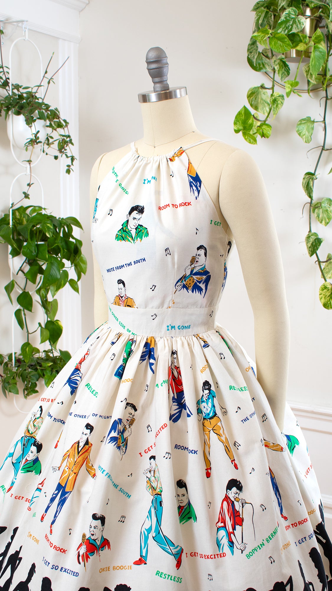 Modern BERNIE DEXTER Rockabilly Novelty Print Sundress | x-small/small