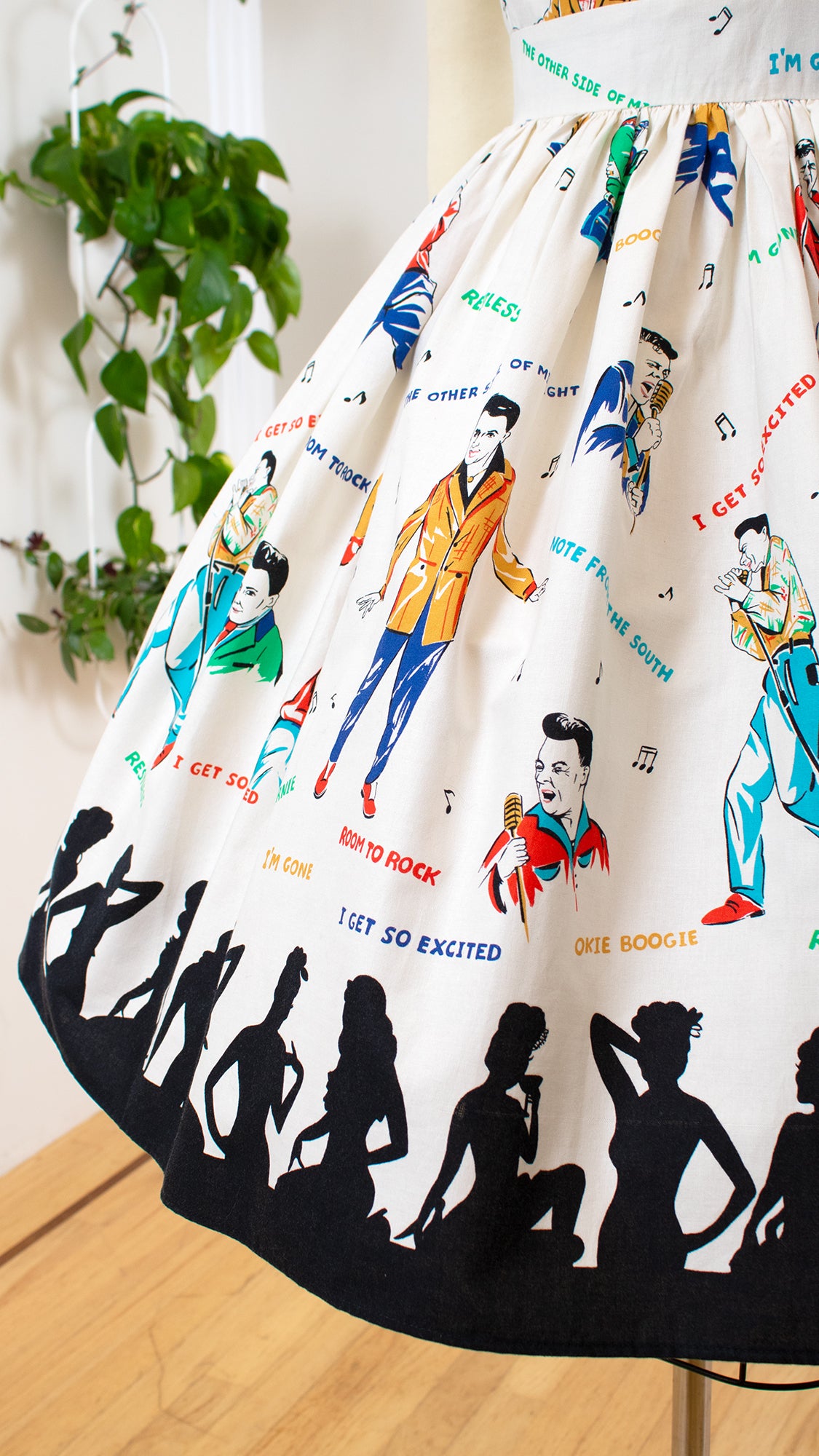 Modern BERNIE DEXTER Rockabilly Novelty Print Sundress | x-small/small