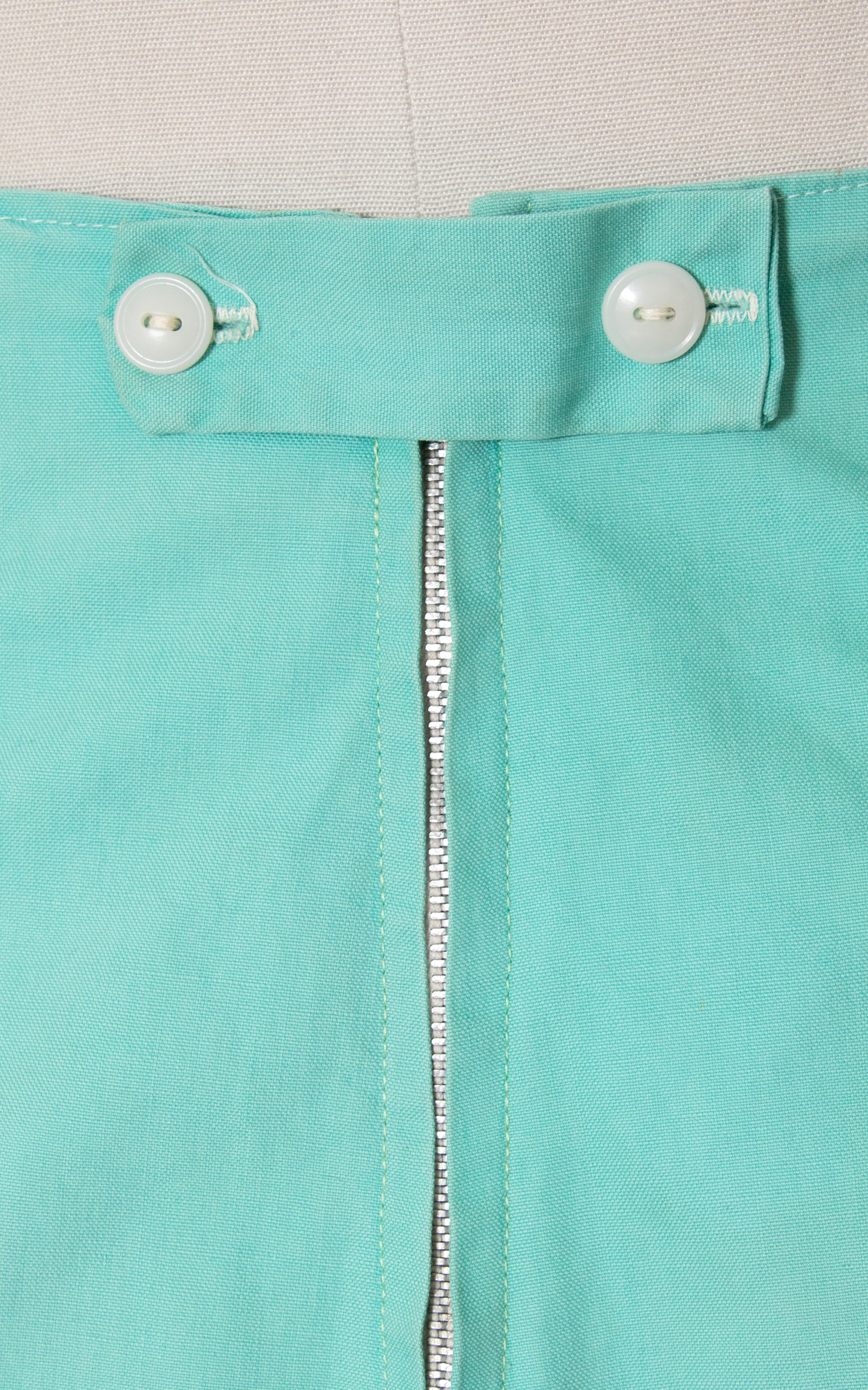 1940s Mint Cotton Shorts | small