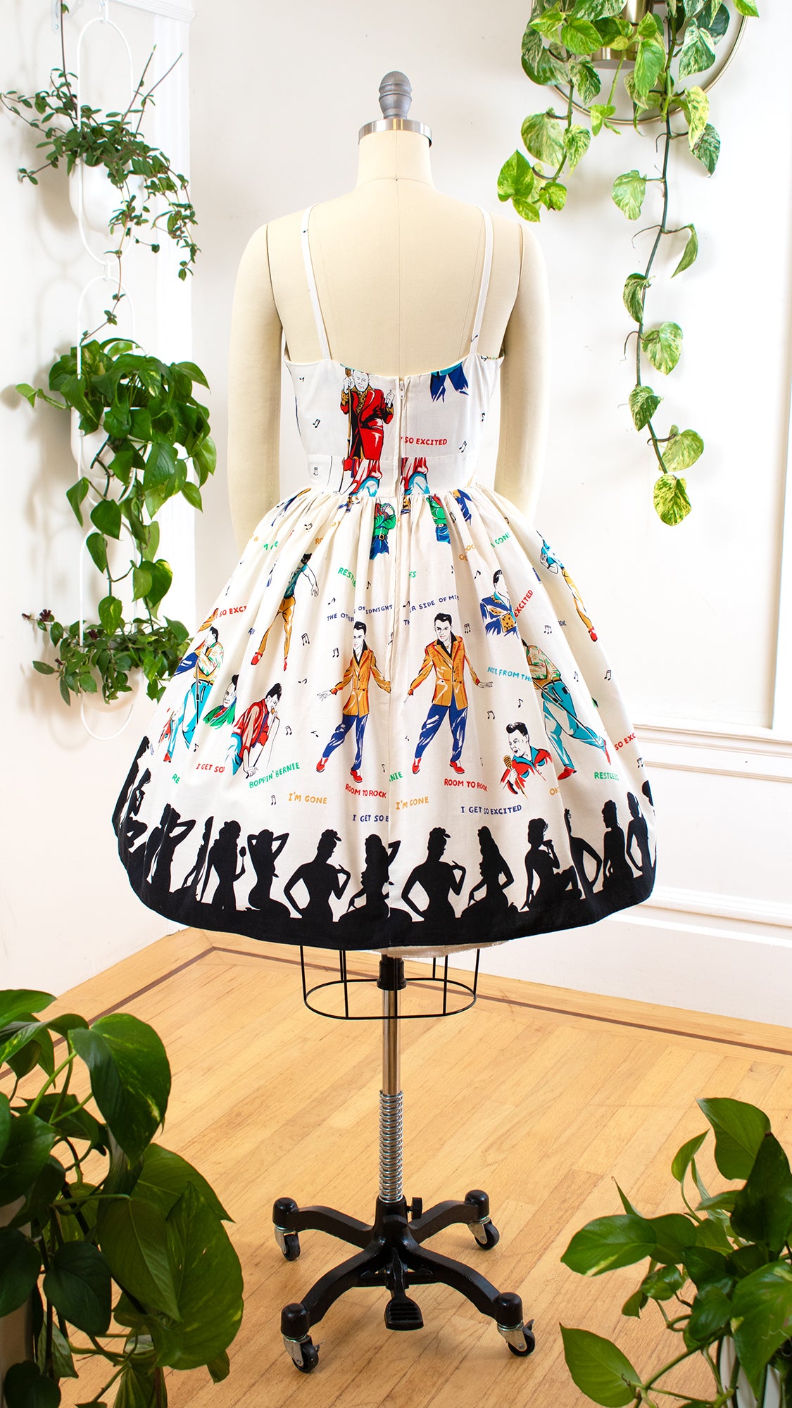 Modern BERNIE DEXTER Rockabilly Novelty Print Sundress | x-small/small