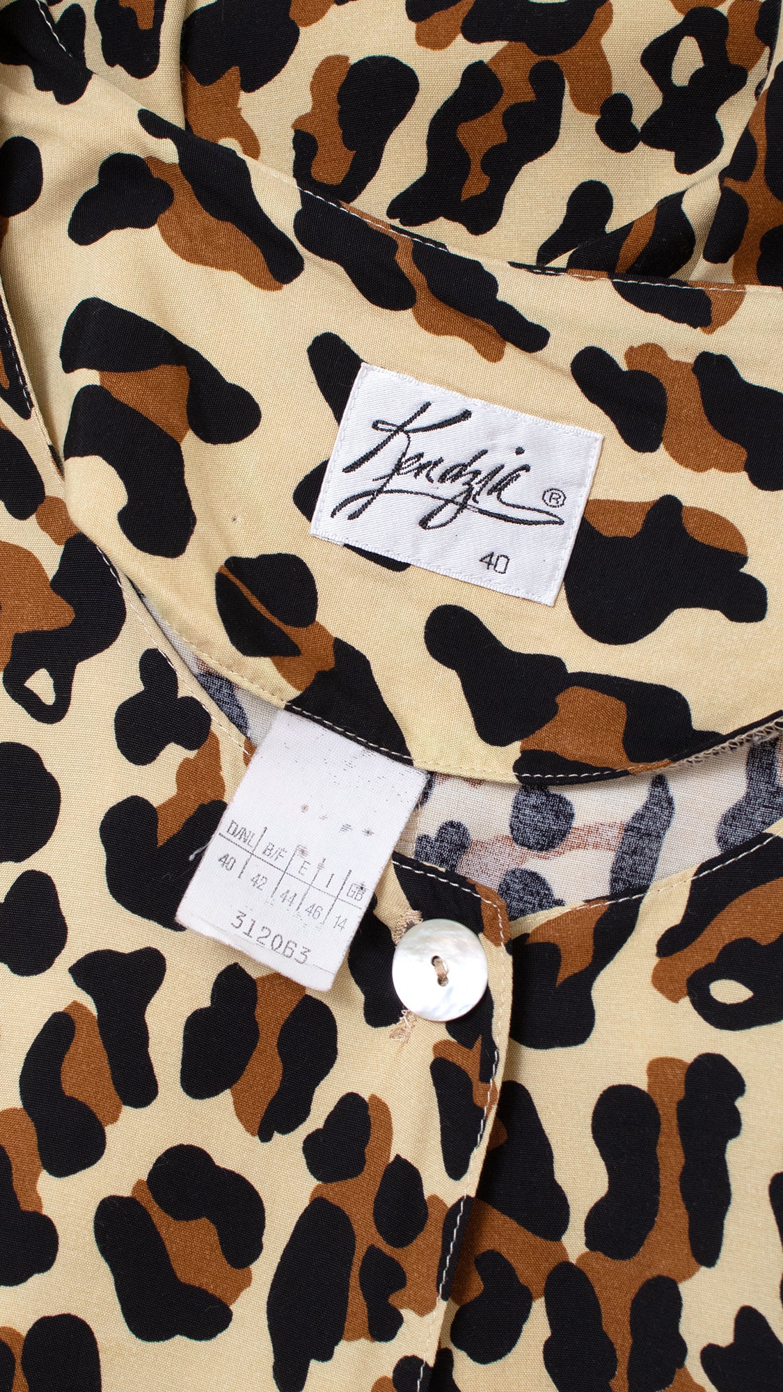 1990s Leopard Print Shirt Dress | medium/large