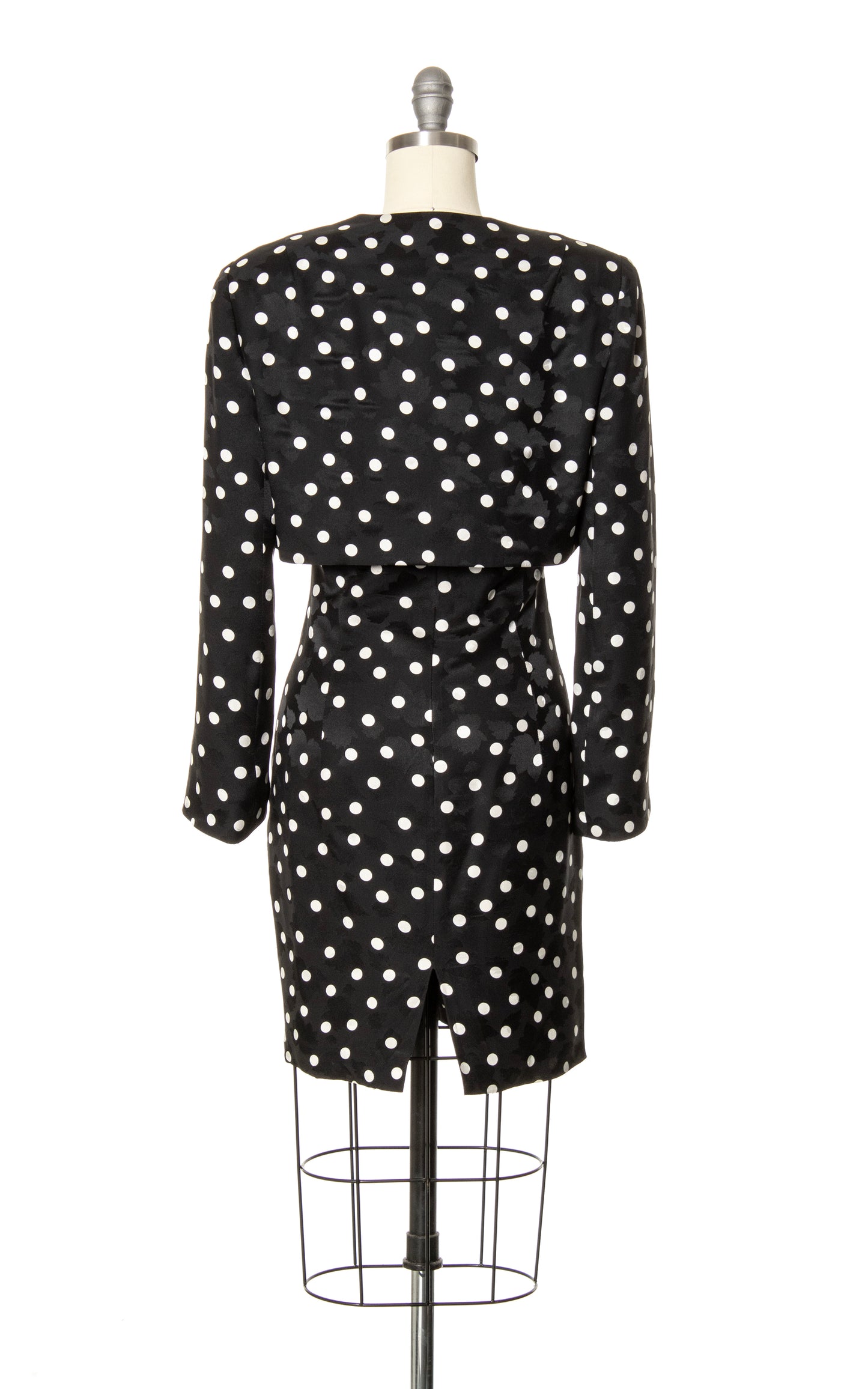 1980s Silk Polka Dot Dress & Bolero Set | x-small/small