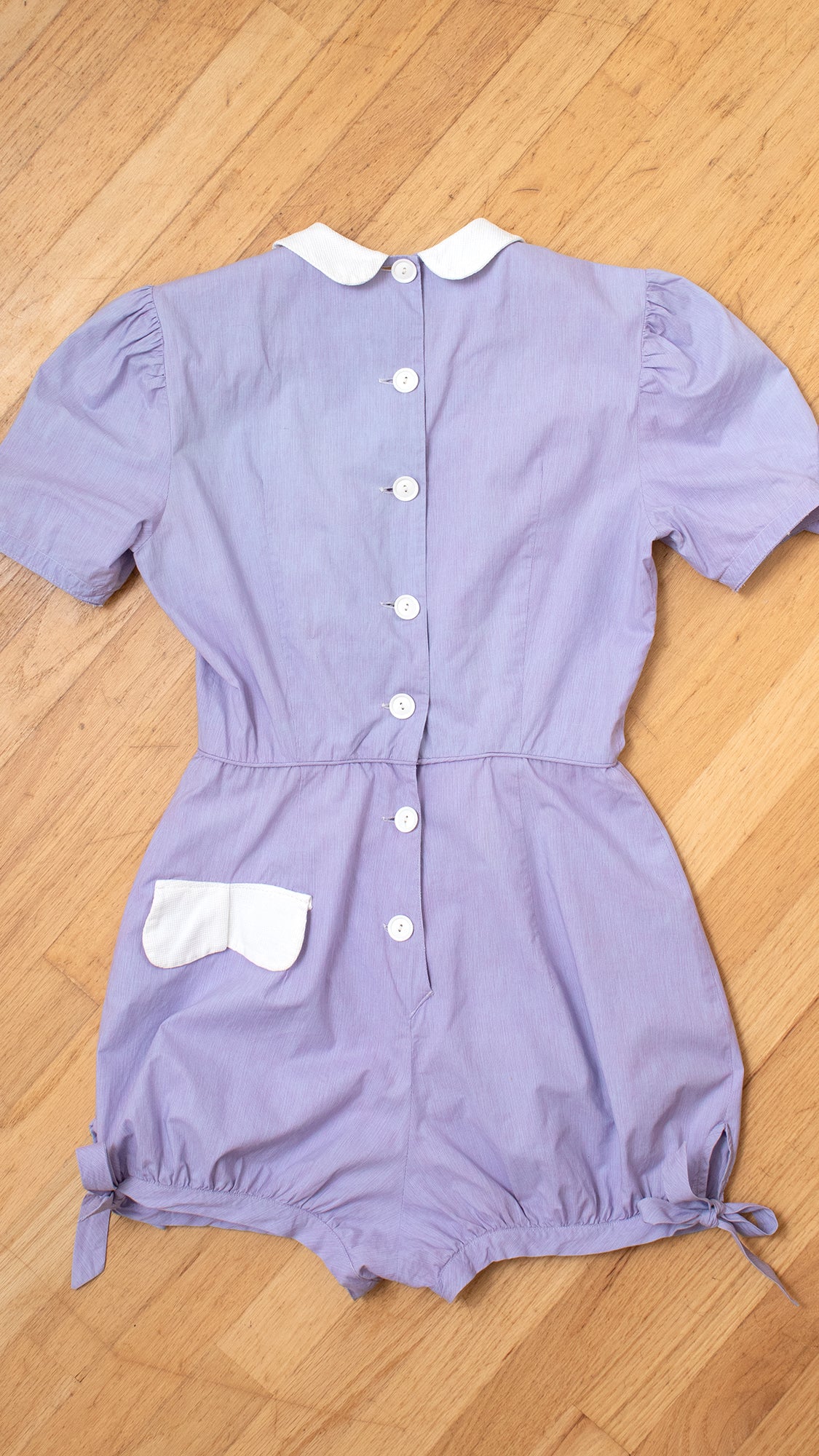 1940s Pastel Purple Romper | small