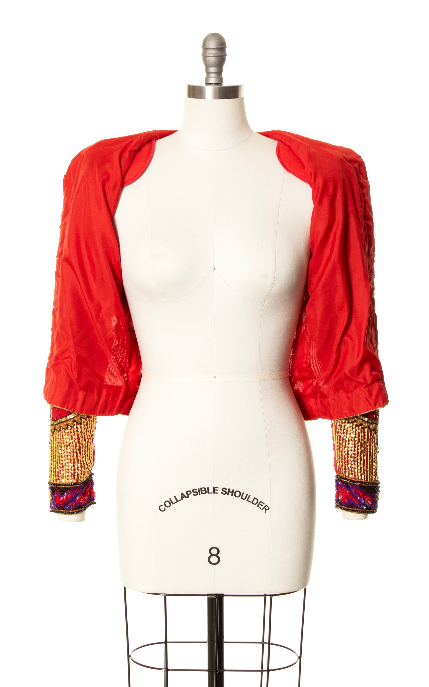 1980s Tassel Beaded Silk Jacket | small