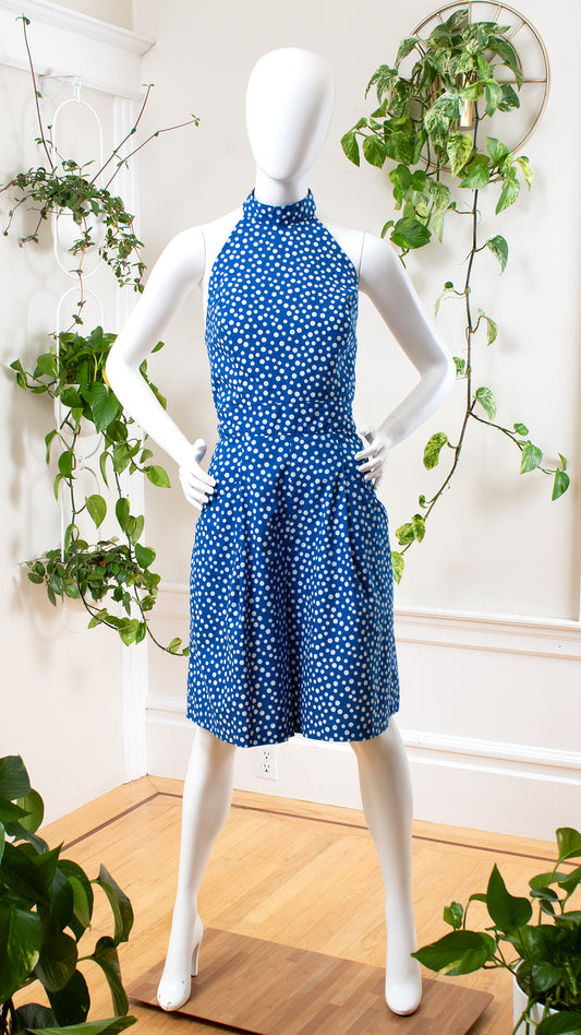 1980s Polka Dot Halter Romper | medium