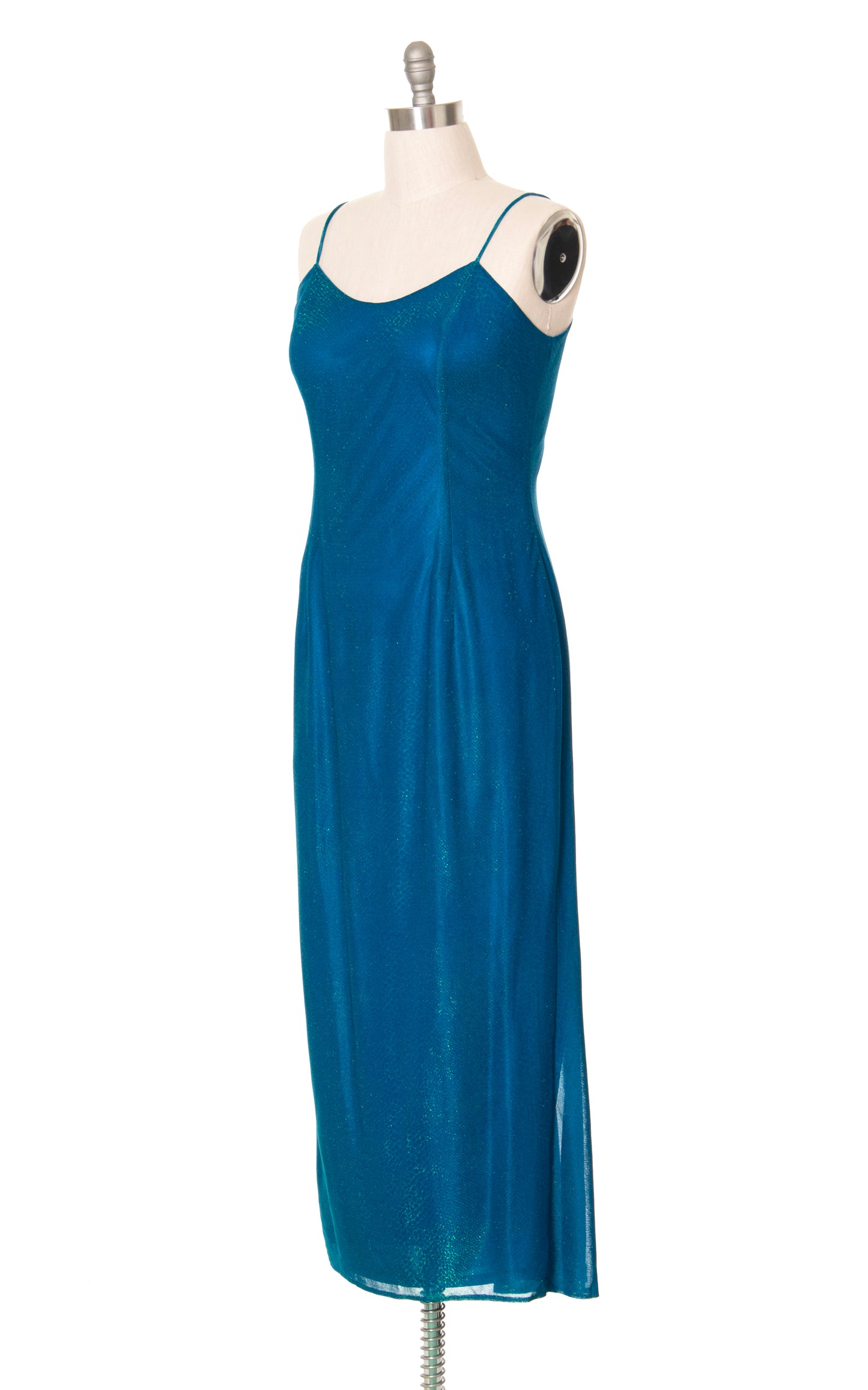 2000s Y2K Iridescent Reptile Stretchy Maxi Dress | large