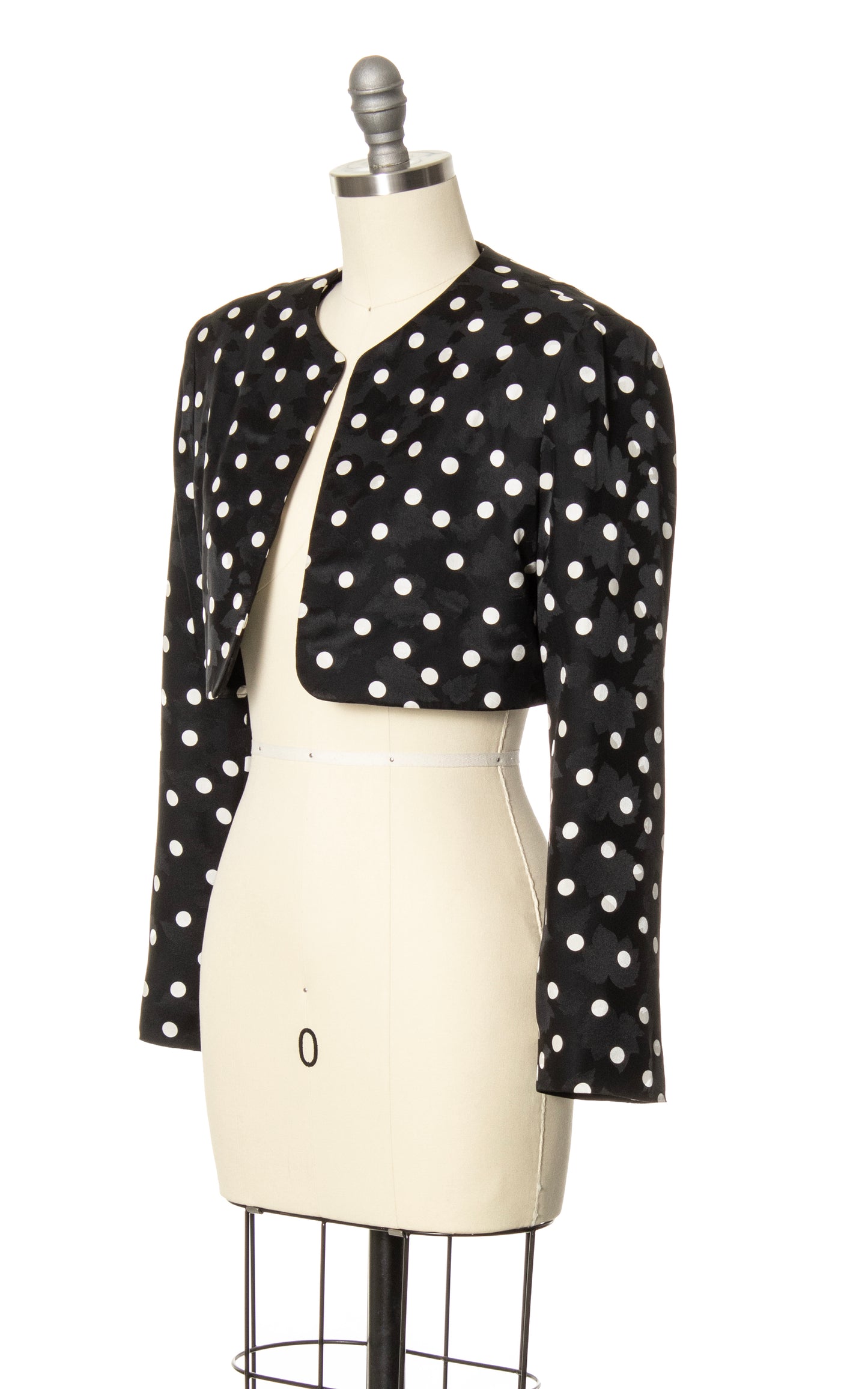 1980s Silk Polka Dot Dress & Bolero Set | x-small/small