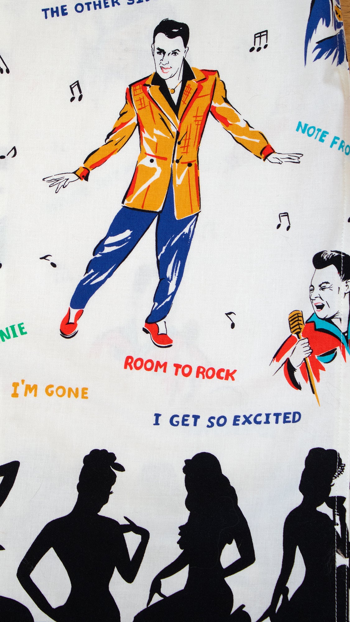 Modern BERNIE DEXTER Rockabilly Novelty Print Shirt | men's small/medium