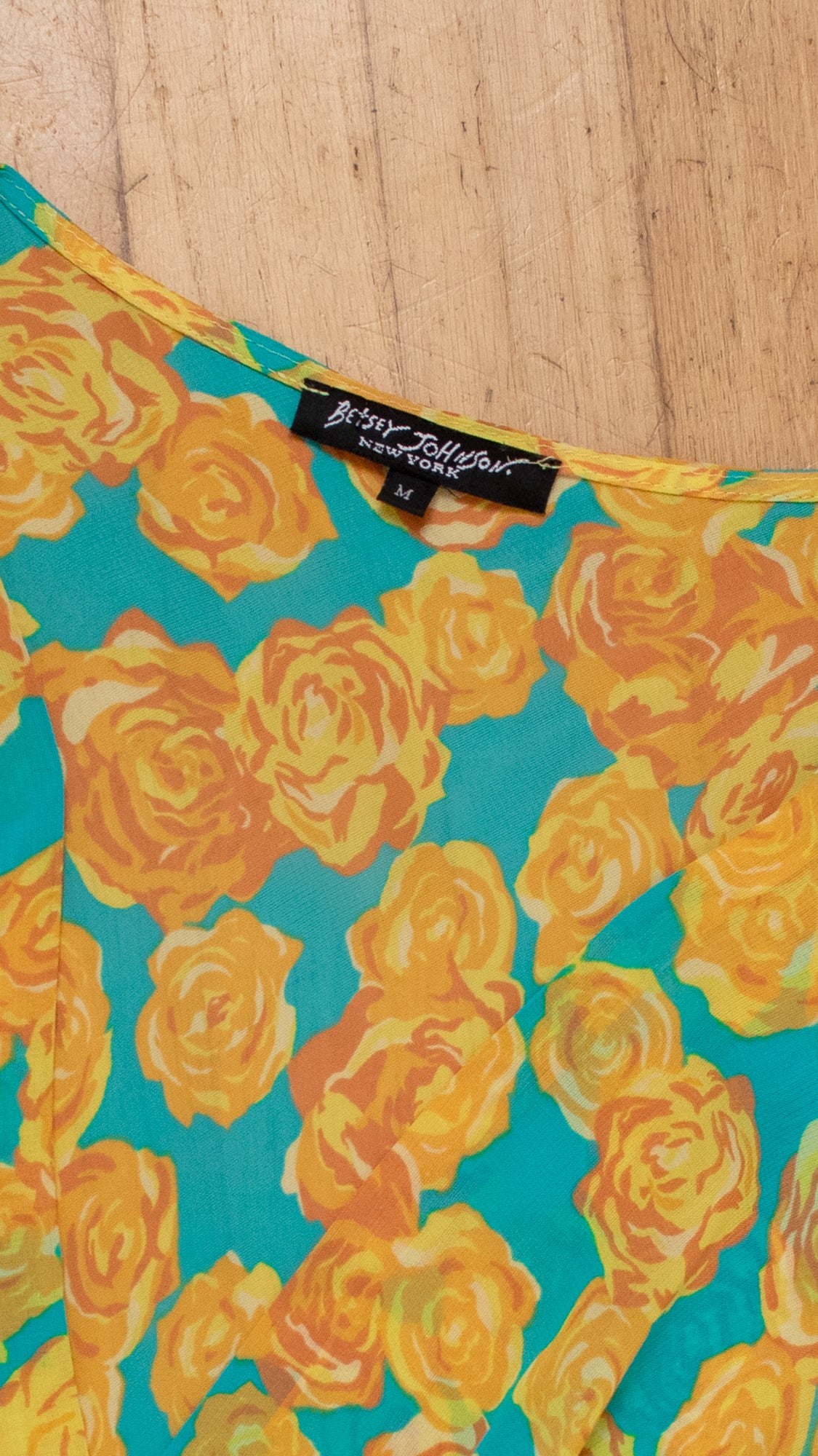 1990s 2000s BETSEY JOHNSON Rose Chiffon Dress | small/medium