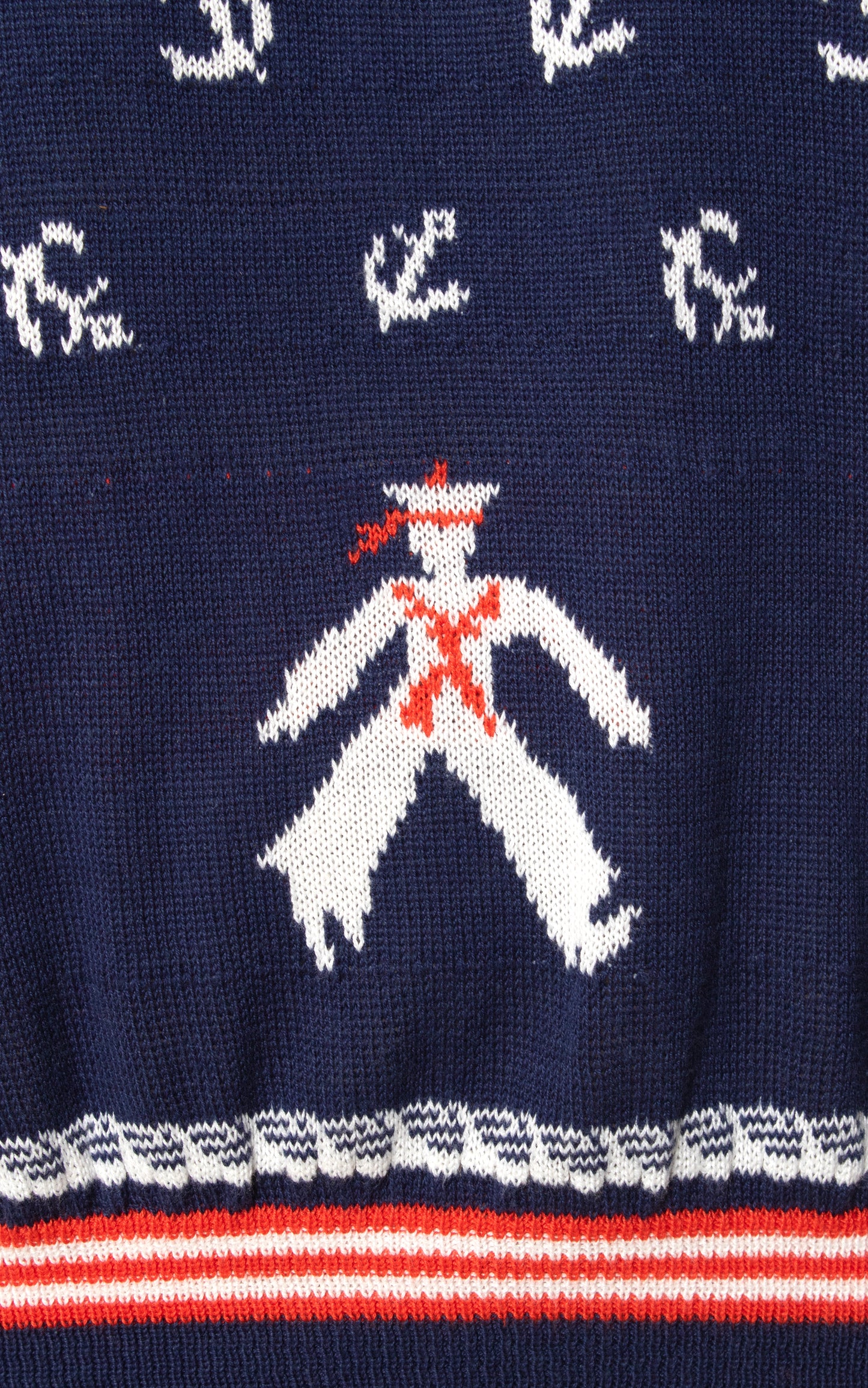 1980s DEADSTOCK Nautical Novelty Print Knit Sweater | x-large