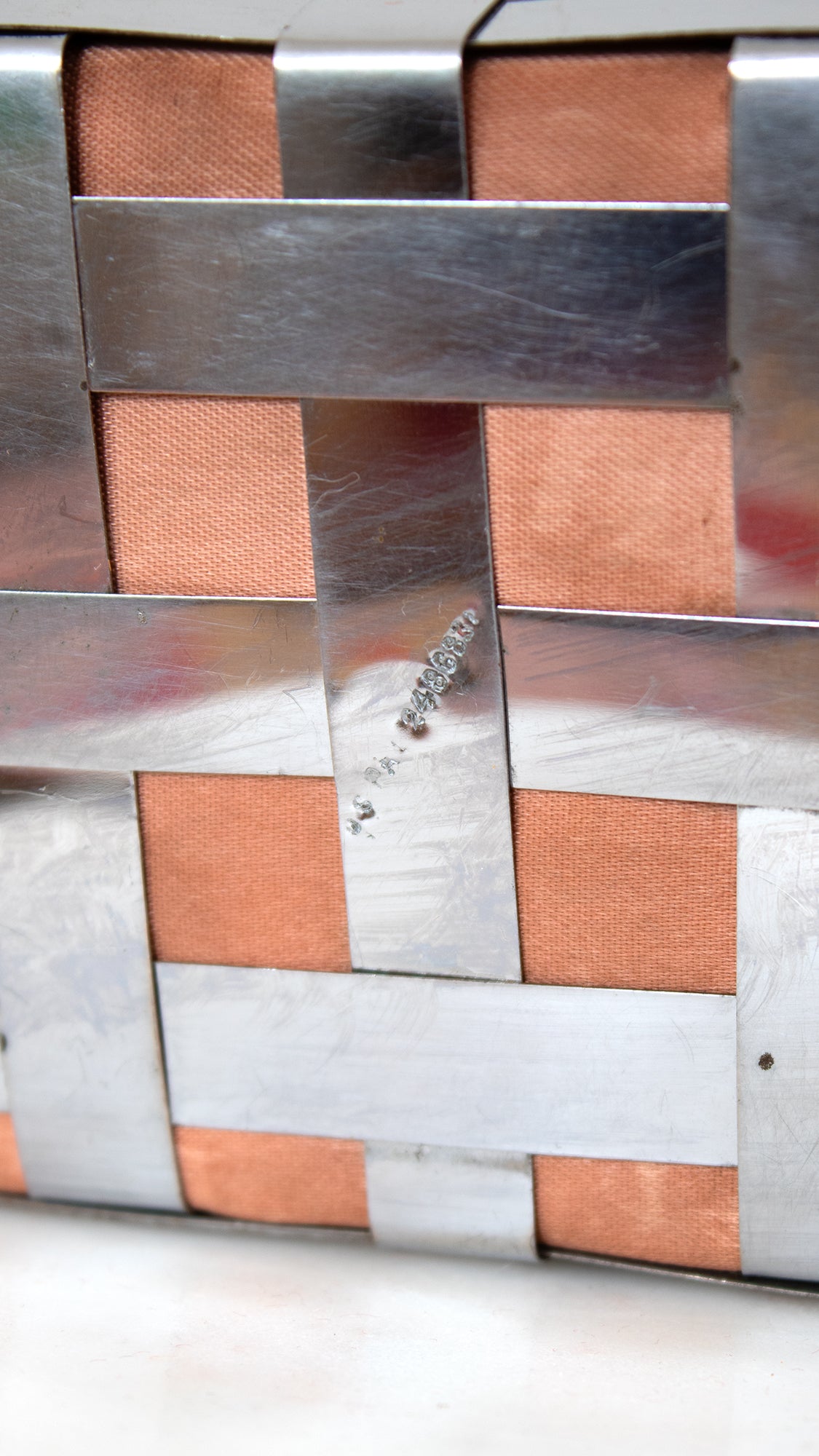 1950s Silver Metal & Lucite Box Purse