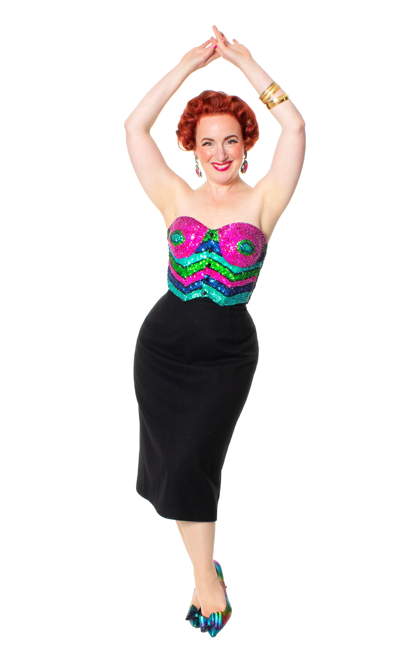 1980s Sequin Beaded Ta-Tas Bustier | small/medium