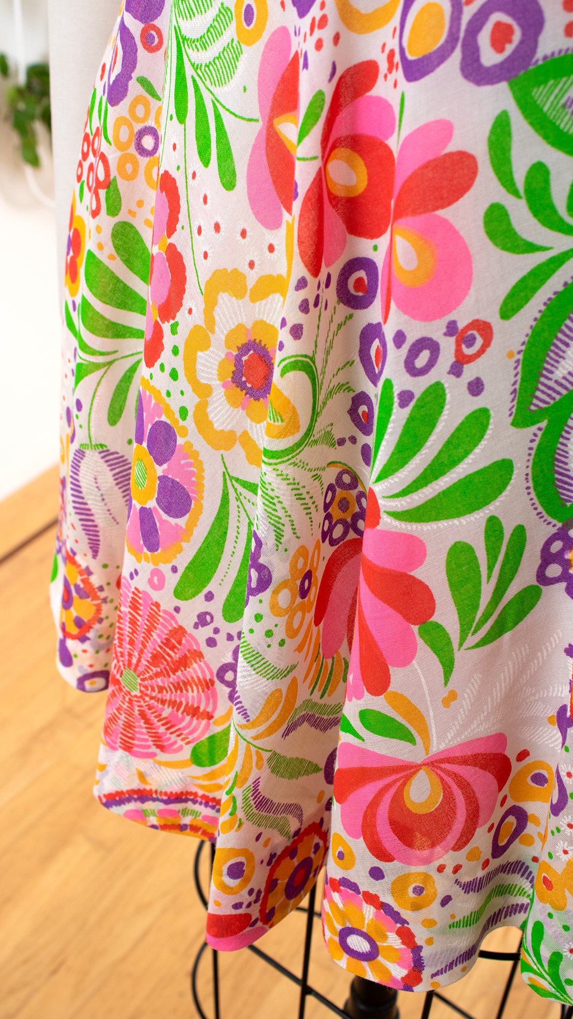 1960s Floral Skater Dress | small