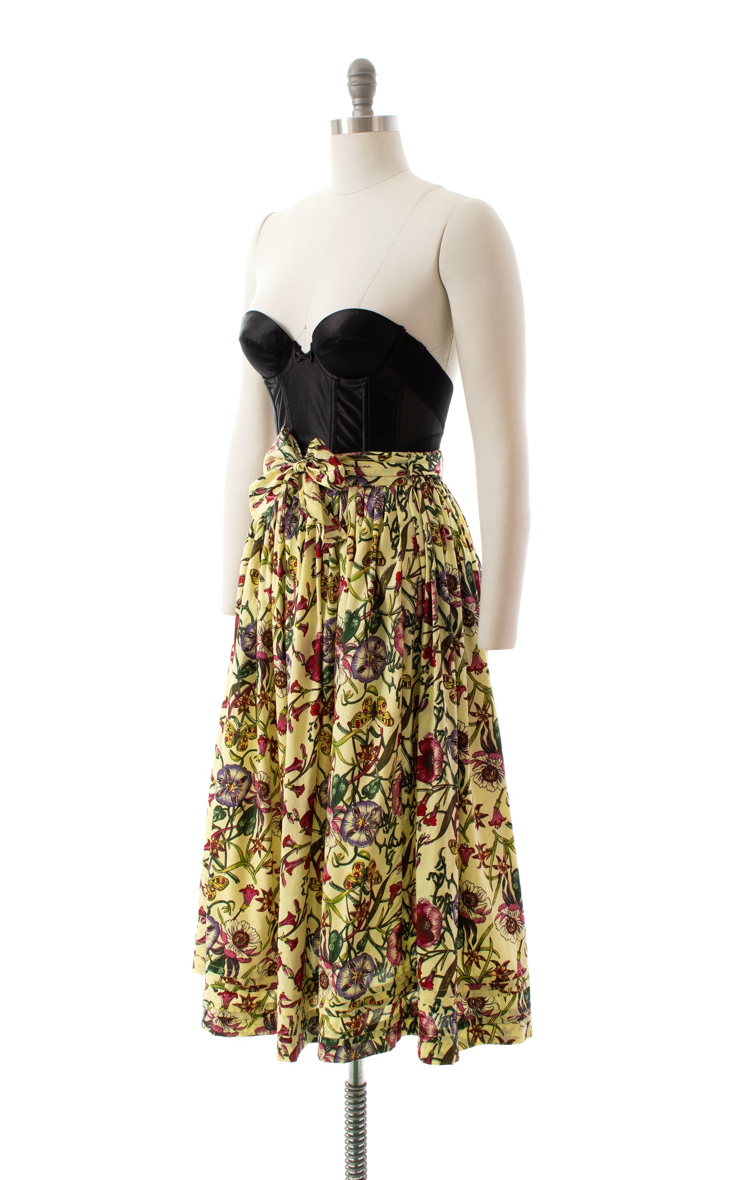 1980s/1990s Floral Butterfly Novelty Print Skirt | small/medium