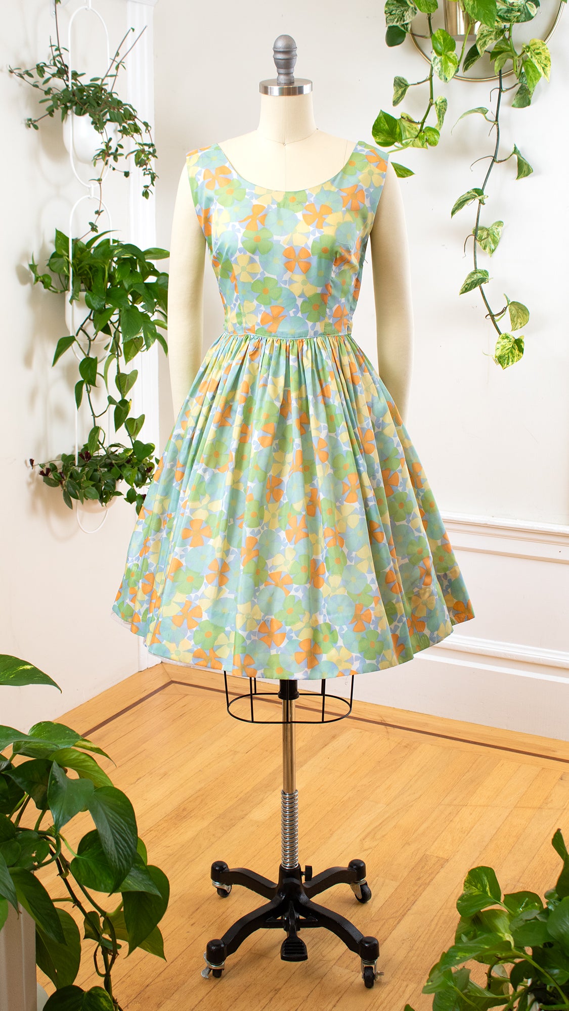 1960s Floral Party Dress | x-small
