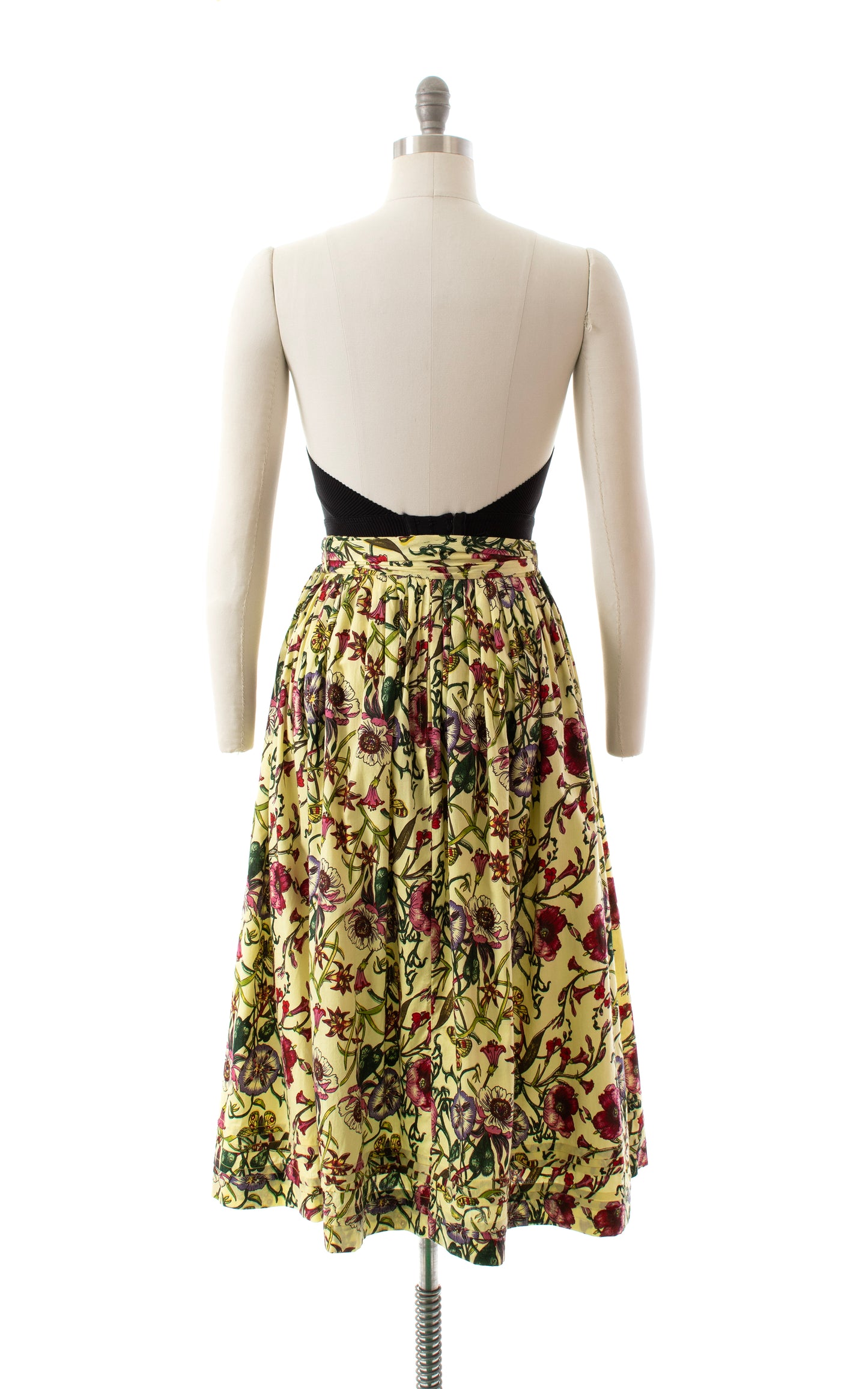 1980s/1990s Floral Butterfly Novelty Print Skirt | small/medium