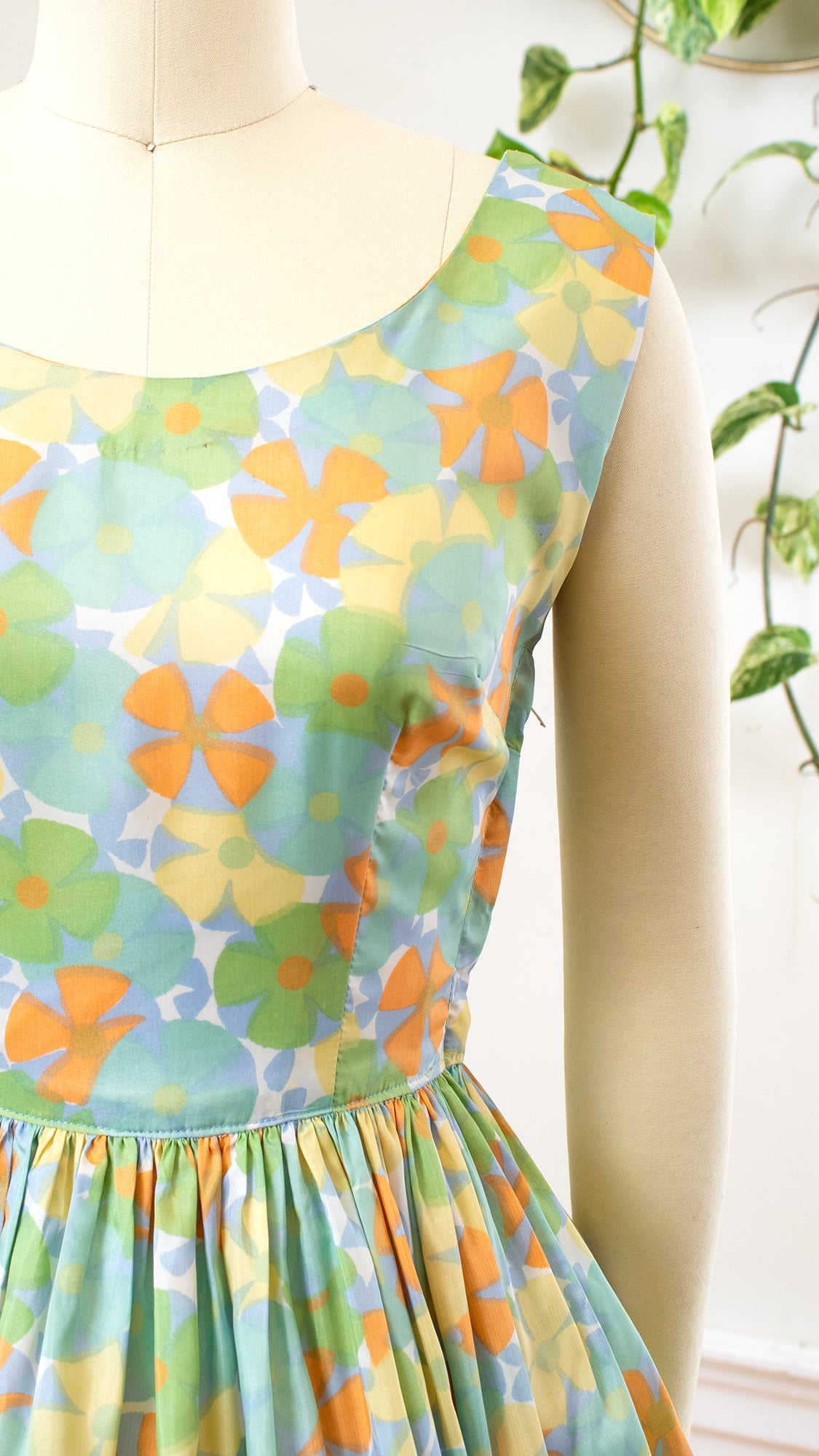 1960s Floral Party Dress | x-small