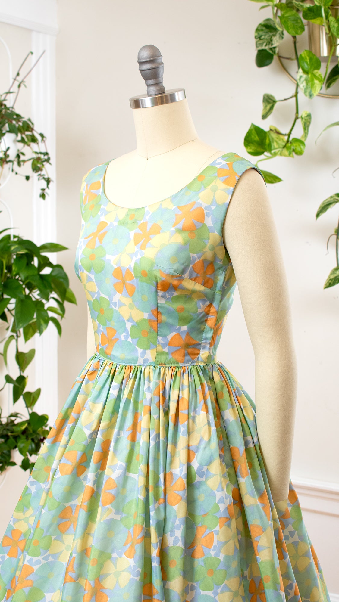 1960s Floral Party Dress | x-small