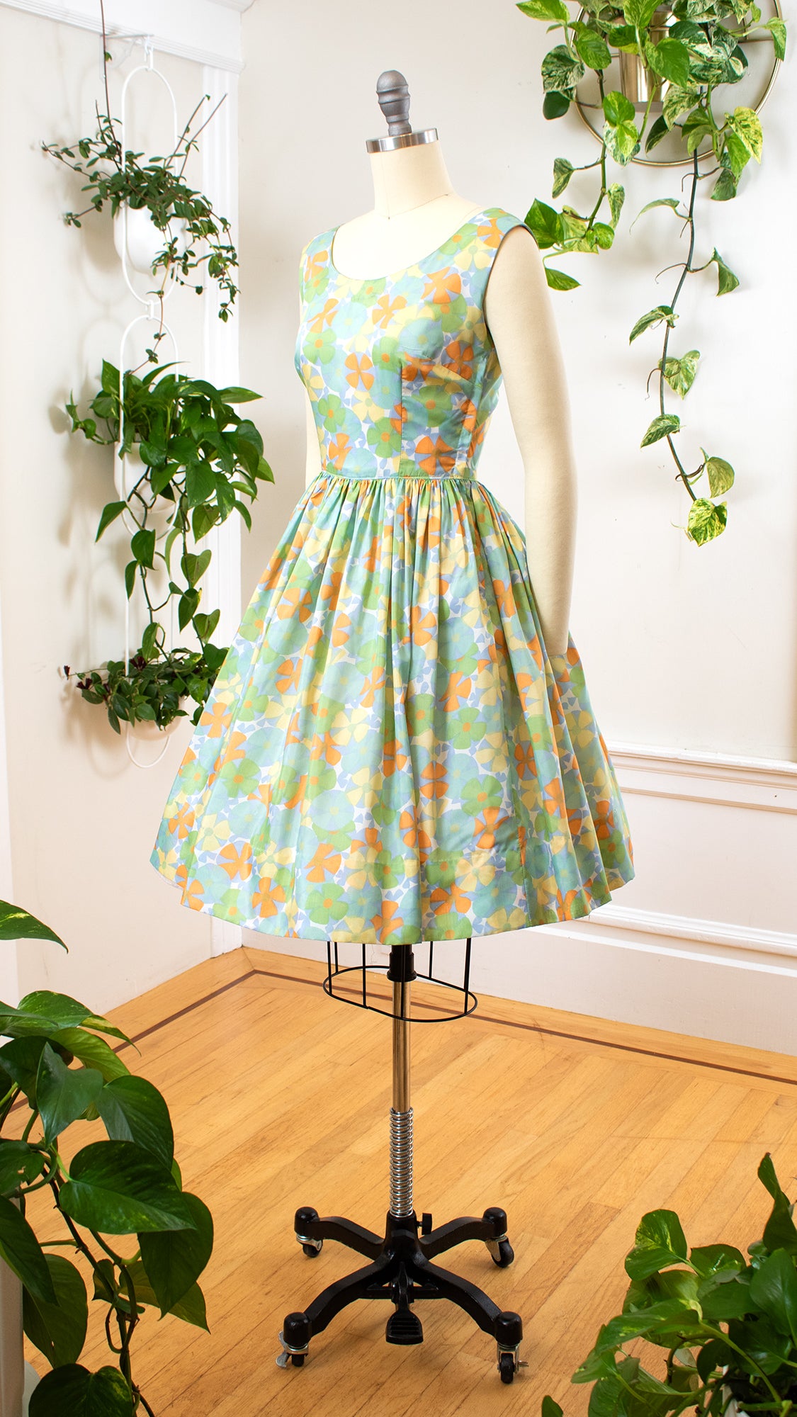 1960s Floral Party Dress | x-small