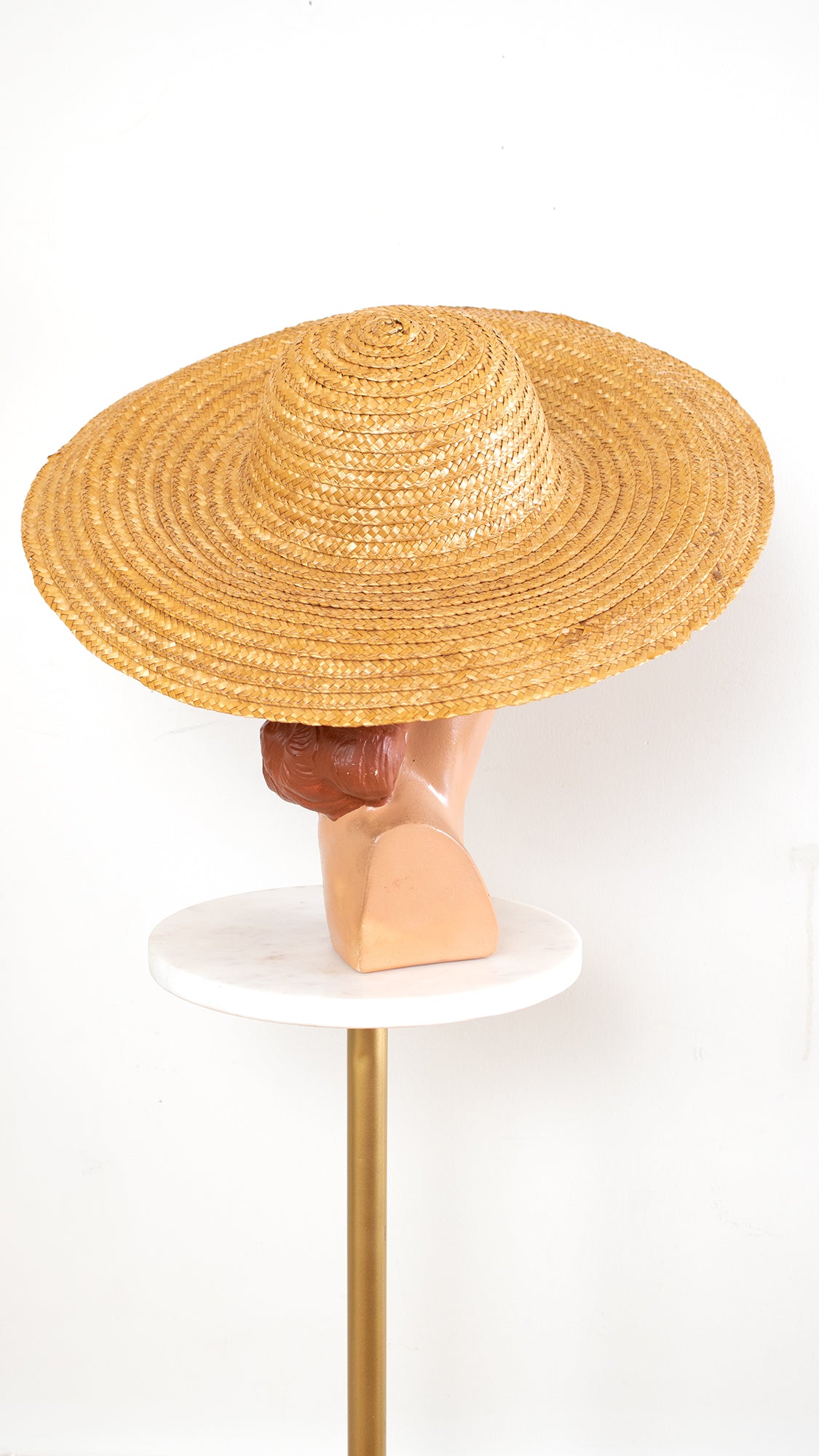 1970s Tan Straw Sun Hat