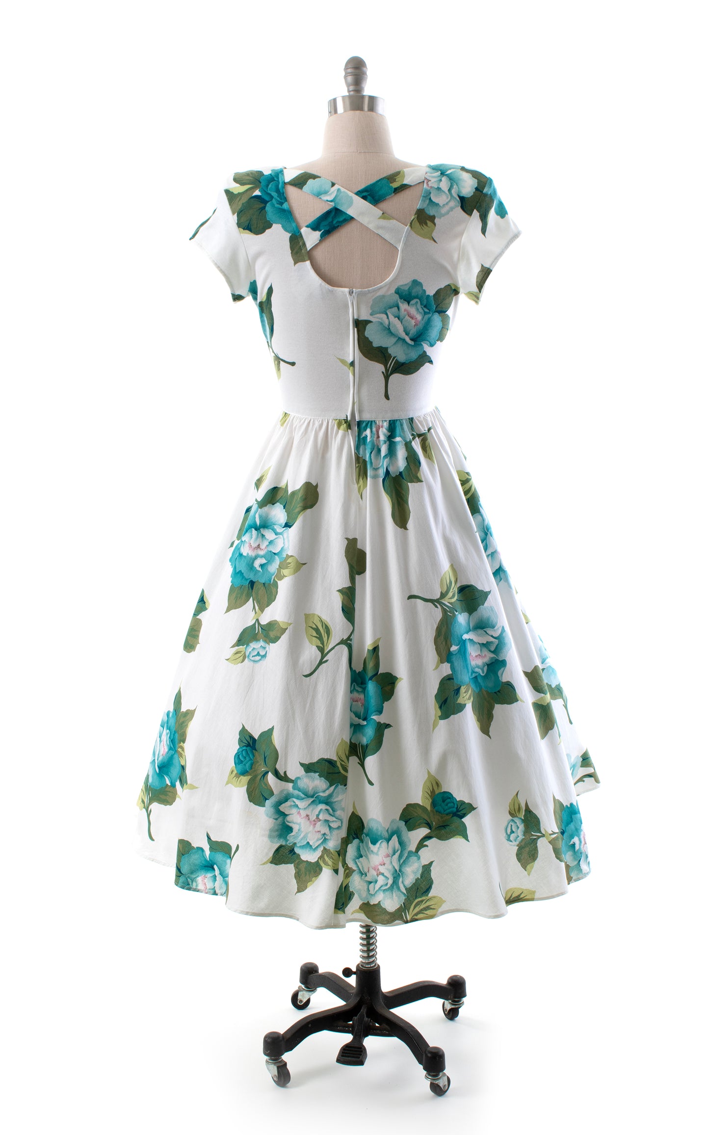 1980s CAROL ANDERSON Floral Dress | medium/large